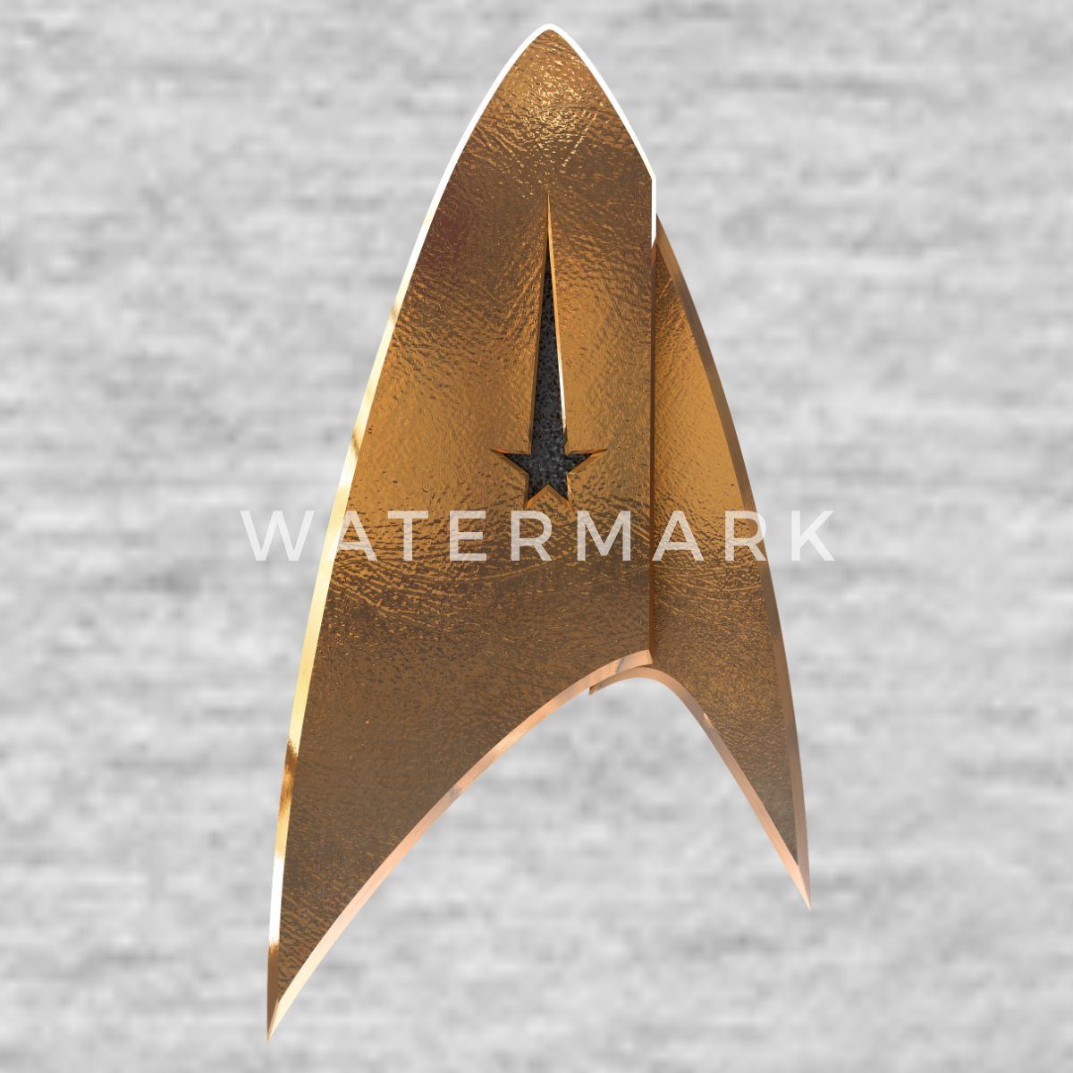 Spreadshirt T-Shirt Star Trek Delta Abzeichen Uniform Goldmuster Männer T-Shirt (1-tlg)