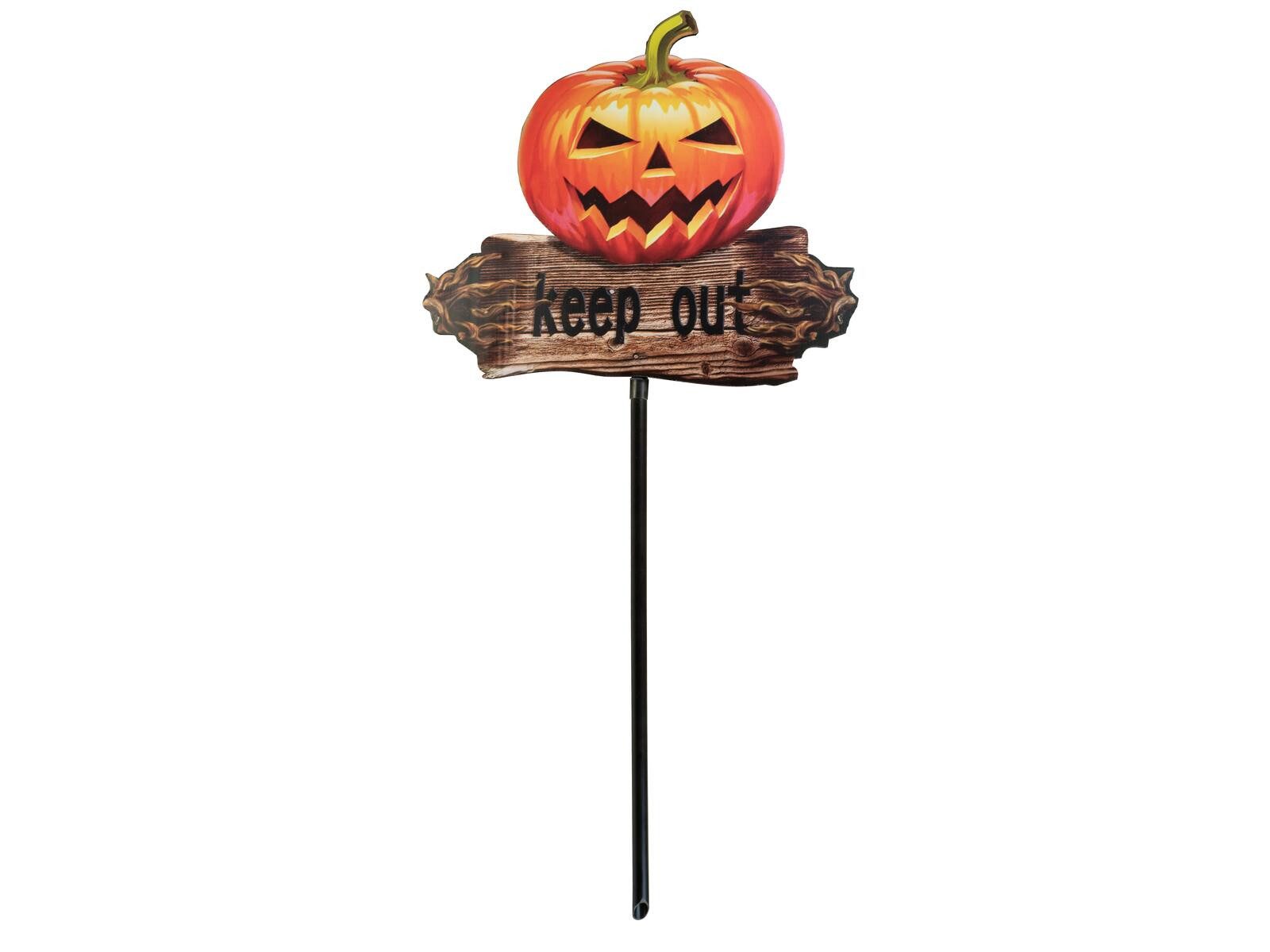 Dekofigur EUROPALMS Halloween Bodenstecker Kürbis Zoll KEEP OUT Zoll, 50cm
