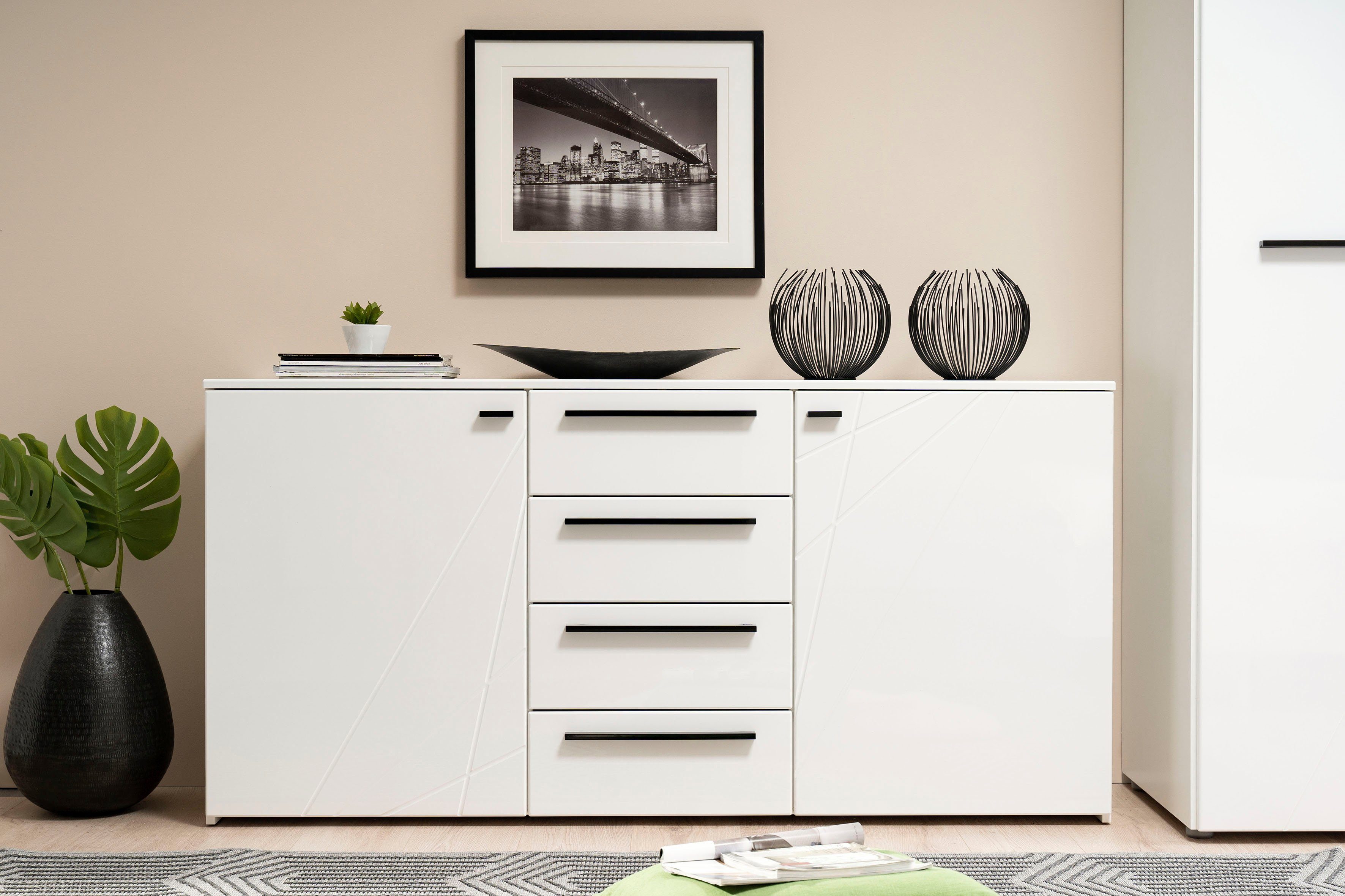 INOSIGN Sideboard Ksanti Kommode Breite/Tiefe/Höhe 163/80,5/80,5 günstig online kaufen