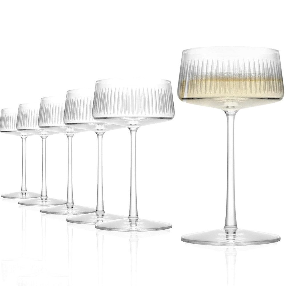 Stölzle Sektglas Stölzle Lausitz New York Bar Soho Champagnerschale 316 ml 6er Set, Glas