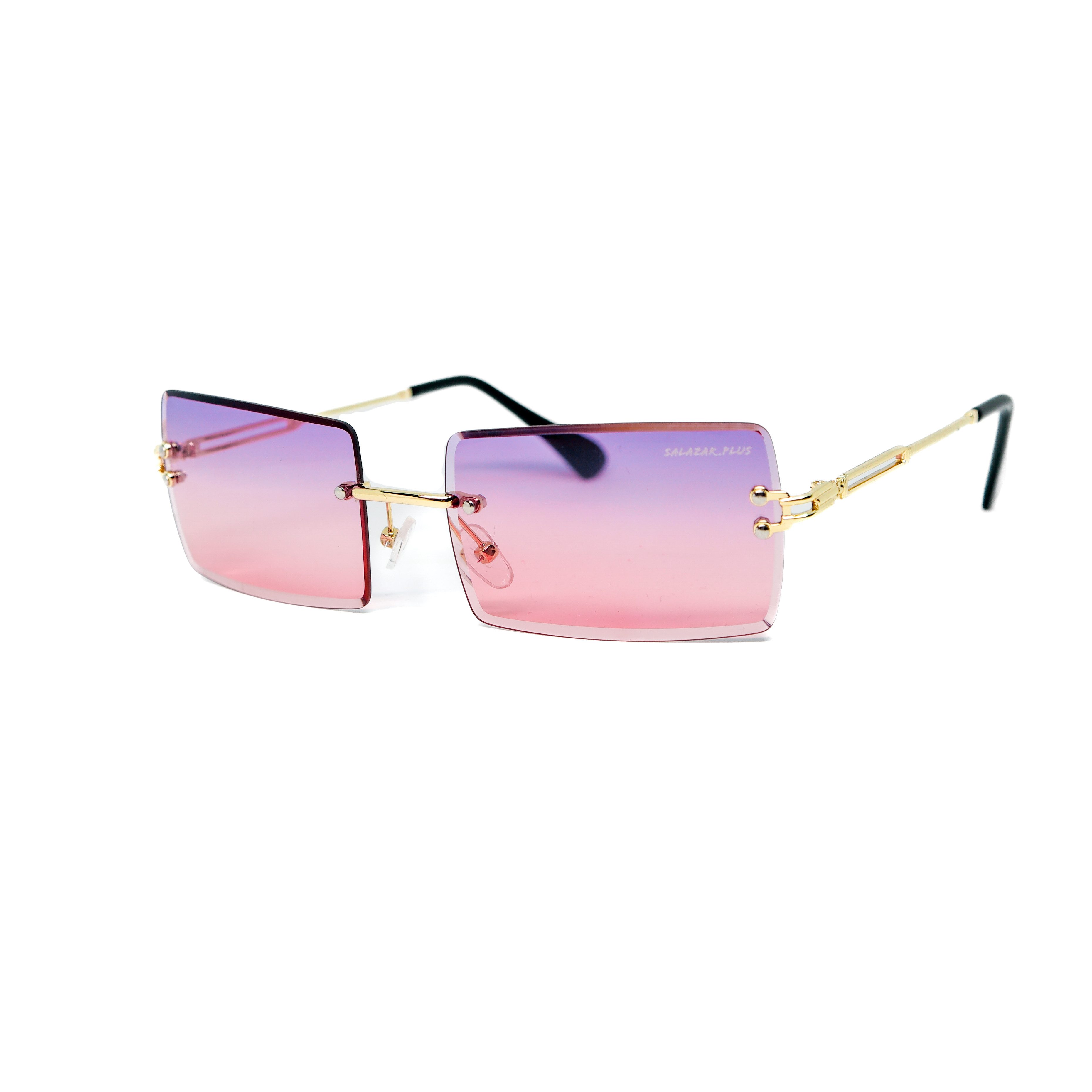 salazar.plus Sonnenbrille Randlos Rechteckig Unisex Rahmenlos Damen Herren leichte Brille