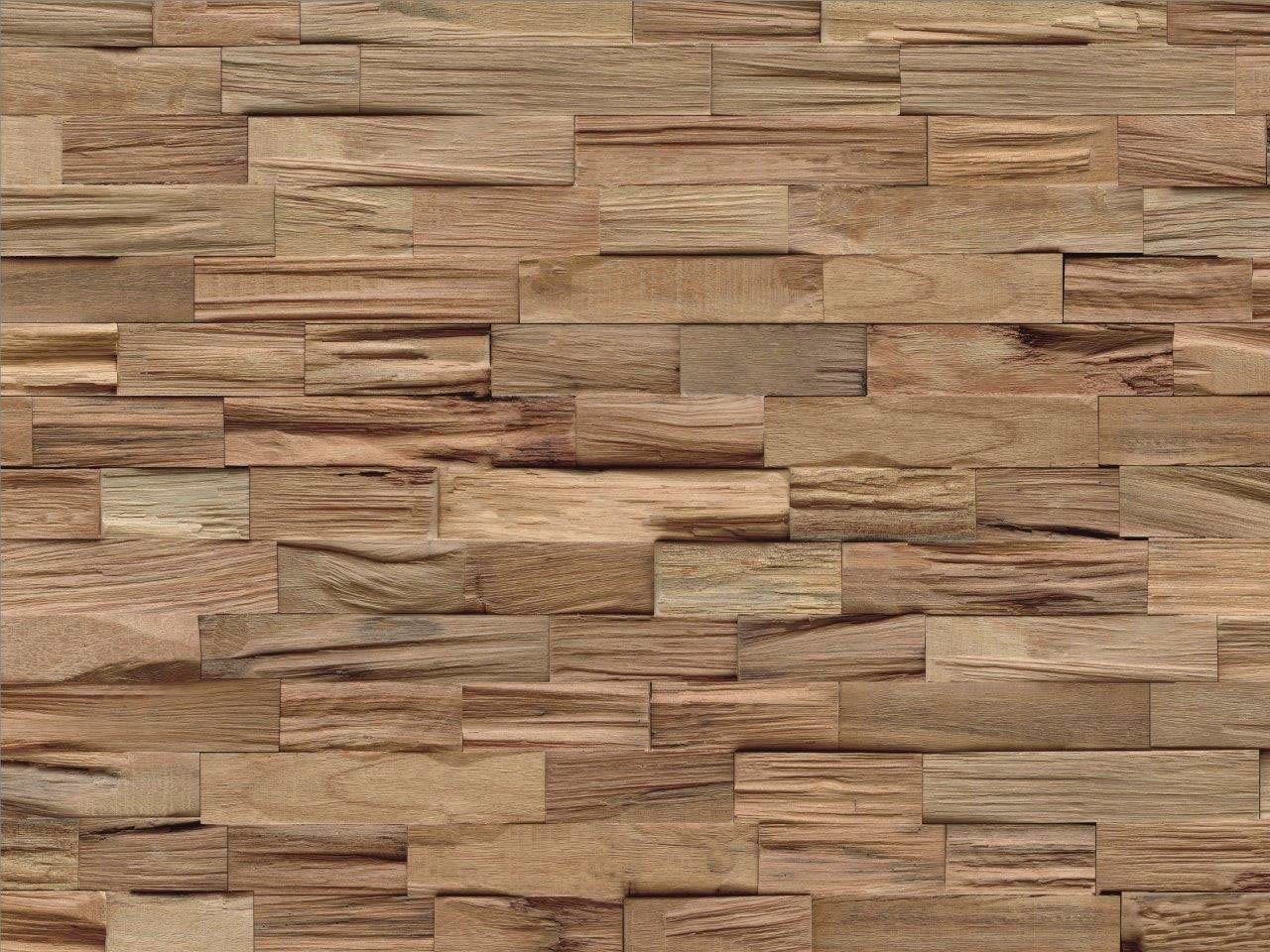 Wandpaneel Indo Axewood 3D-Effekt Echtholzpaneel (Packung, Muster Bangkirai, Wandverkleidung cm, 20x50 0,1 qm, mit schallreduzierende Natur BxL: 1-tlg)