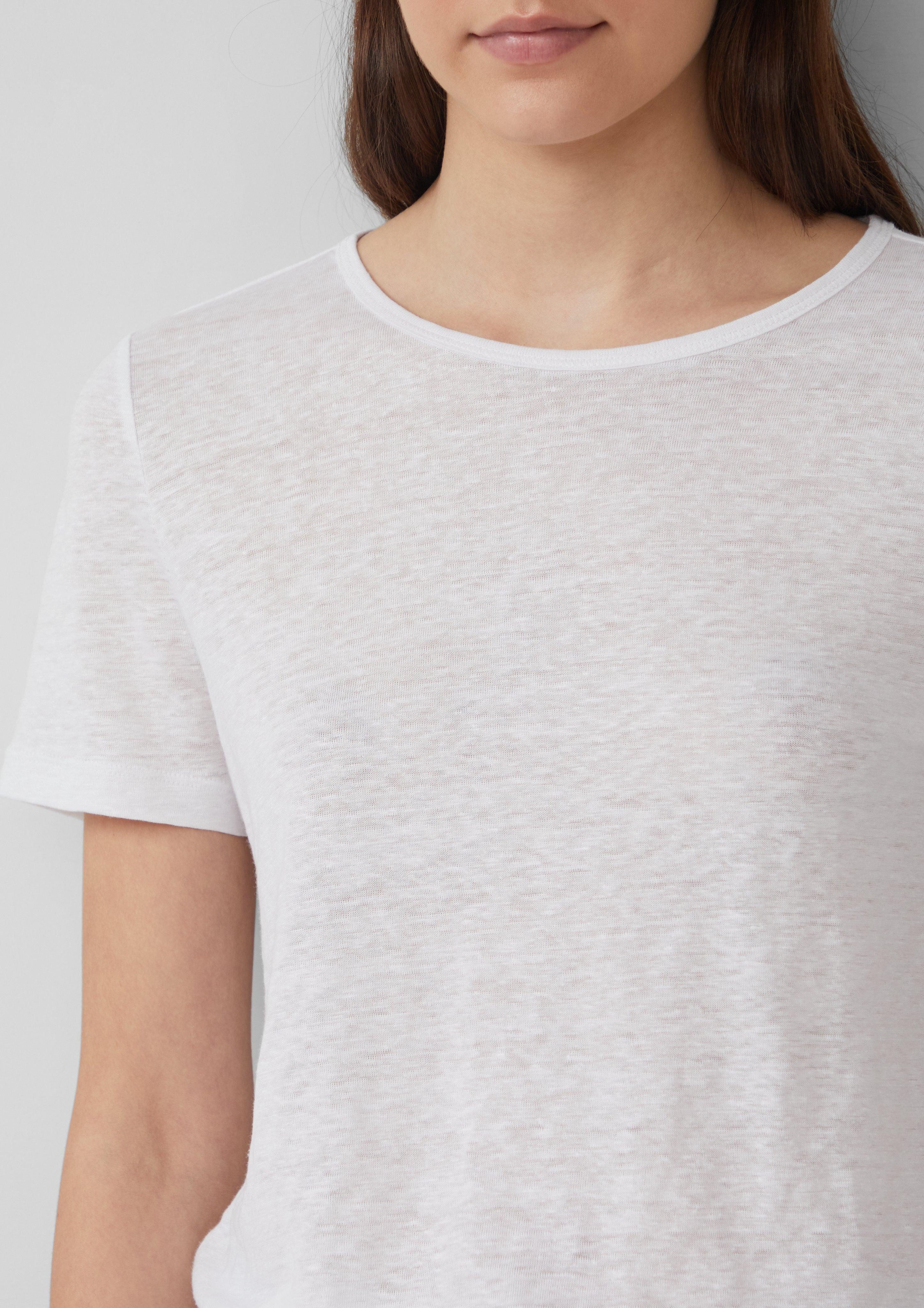 s.Oliver Kurzarmshirt Jersey-T-Shirt aus Leinen günstig online kaufen
