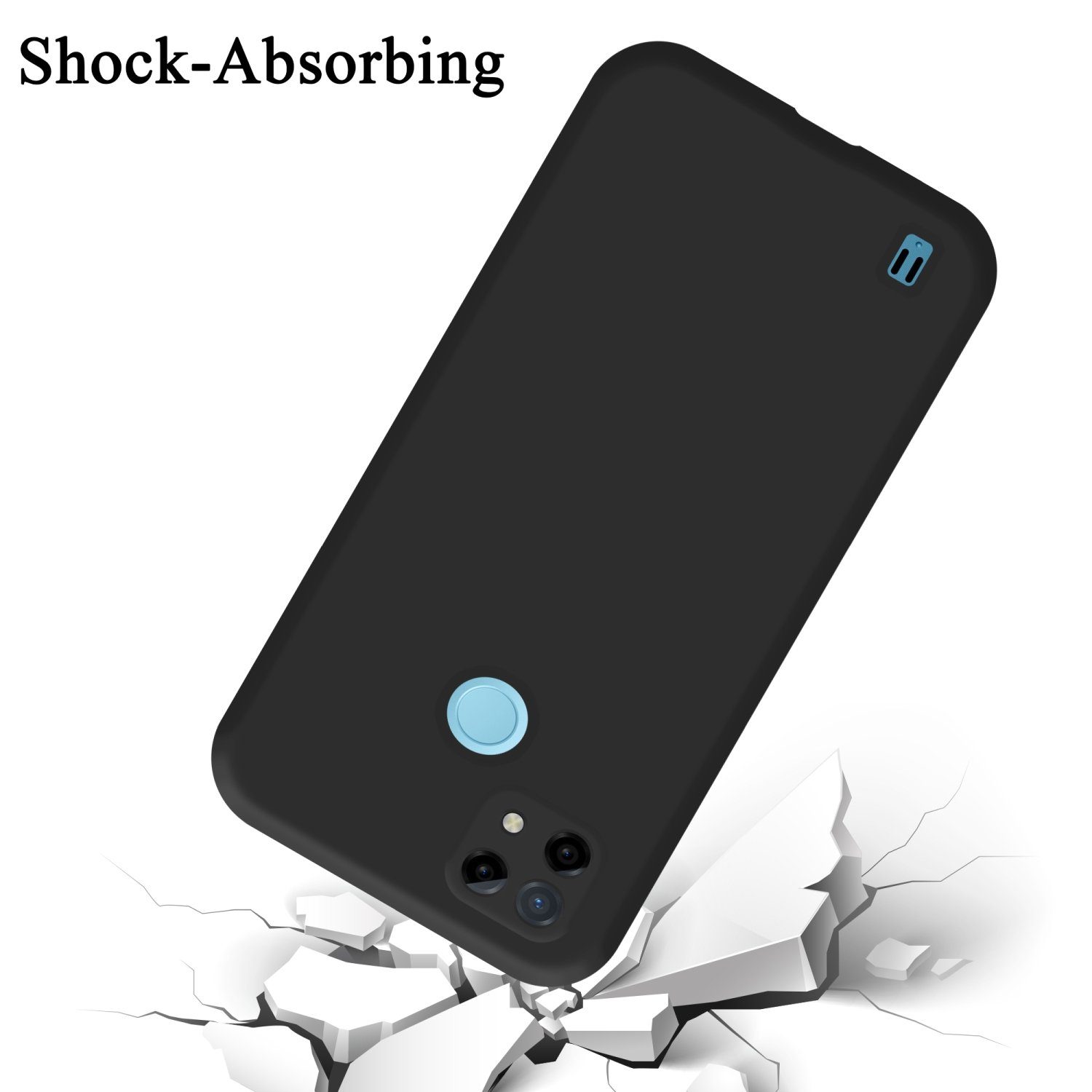 Cadorabo Handyhülle für Realme C21 Hülle Realme C21, Flexible Hülle TPU Silikon Schutzhülle Back Cover Case