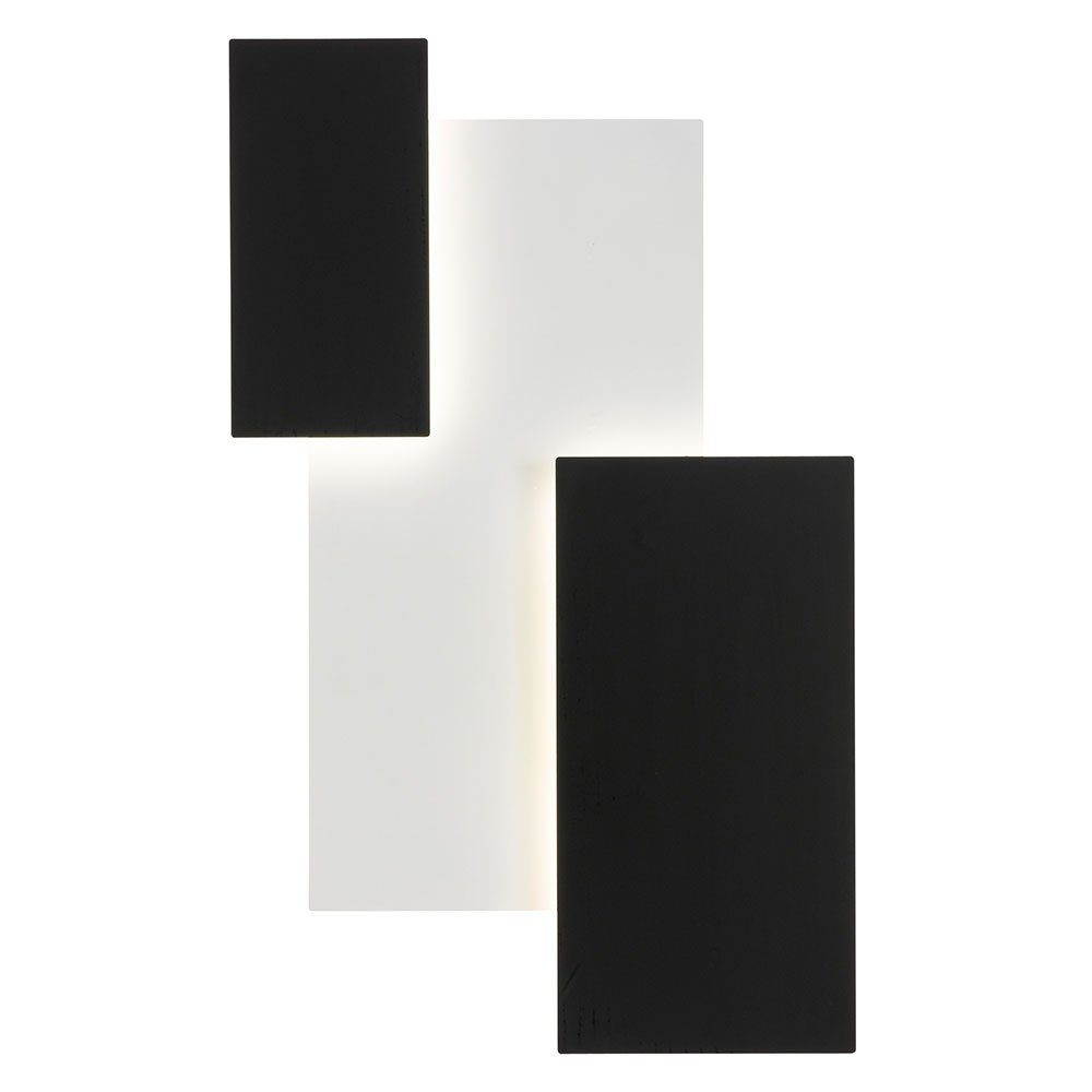 WOFI LED Wandleuchte, Wandleuchte inklusive, Esszimmerleuchte schwarz Glas satiniert Leuchtmittel Warmweiß, Wandlampe weiß