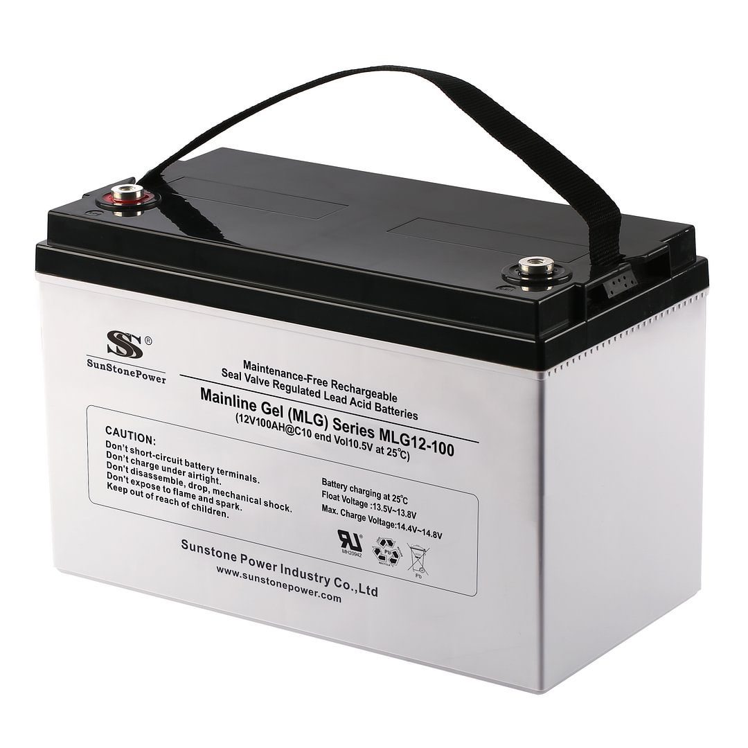 Sunstone Power 12V 100AH Blei Gel Akku Batteriespeicher für Solar USV Anlage, 0% MWST Свинцово-кислотные аккумуляторы 100000 mAh (12 V), wiederaufladbar, zyklenfest