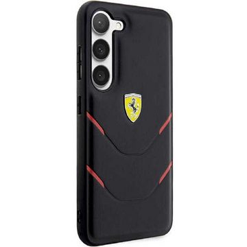 Ferrari Handyhülle Case Samsung Galaxy S23 Kunstleder schwarz 6,1 Zoll, Kantenschutz