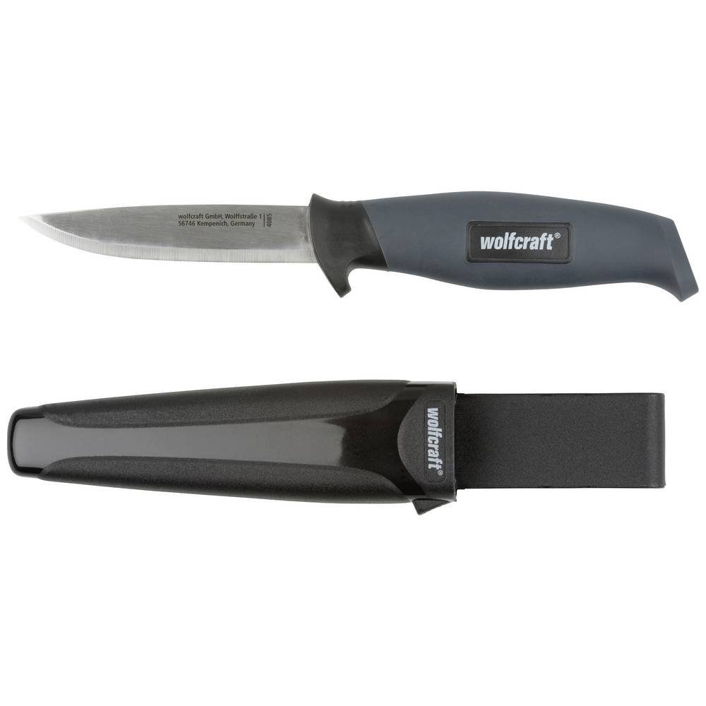 Wolfcraft Taschenmesser Outdoormesser und glatter Köcher mit Klinge