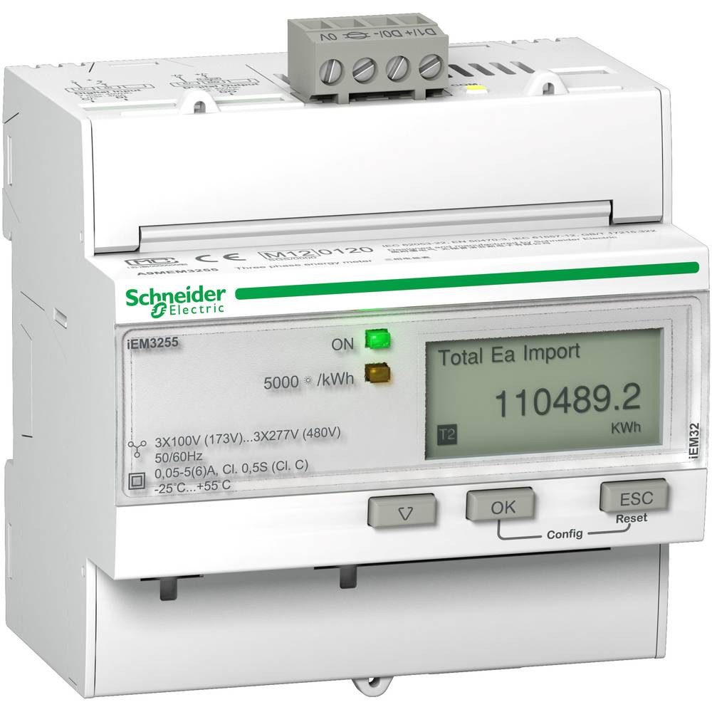 cemon Drehstromzähler Energiezähler IEM3255 3P+N 5A Modbus Mid A9ME A9MEM3255