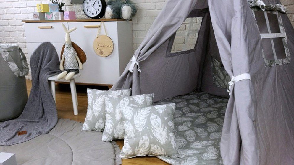 Pamek Tipi-Zelt Kinder Spielzelt Teepee Zelt Tipizelt für Kinder Traumfänger, Personen: 2 (7 tlg)