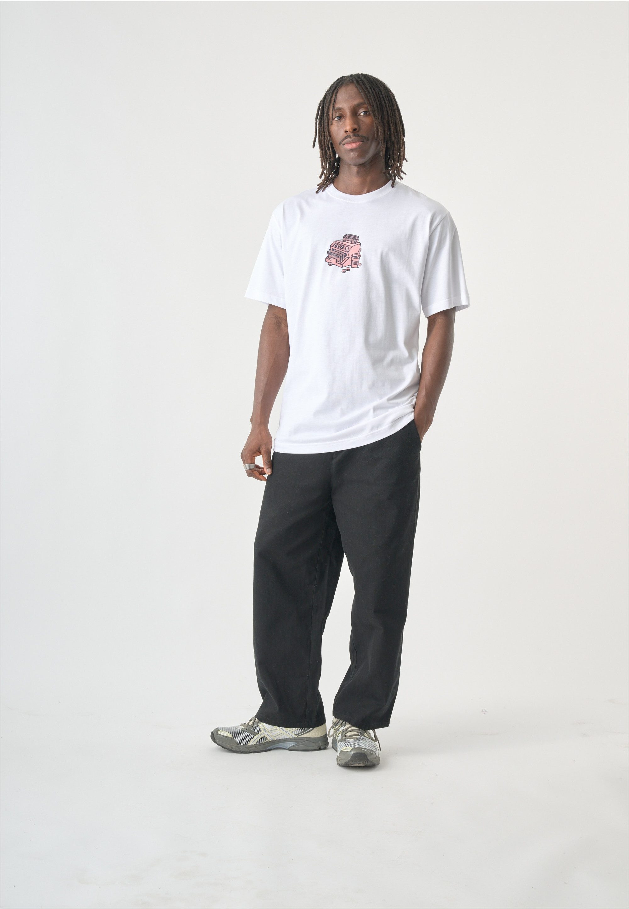 Cleptomanicx T-Shirt mit coolem Front- und Rückenprint