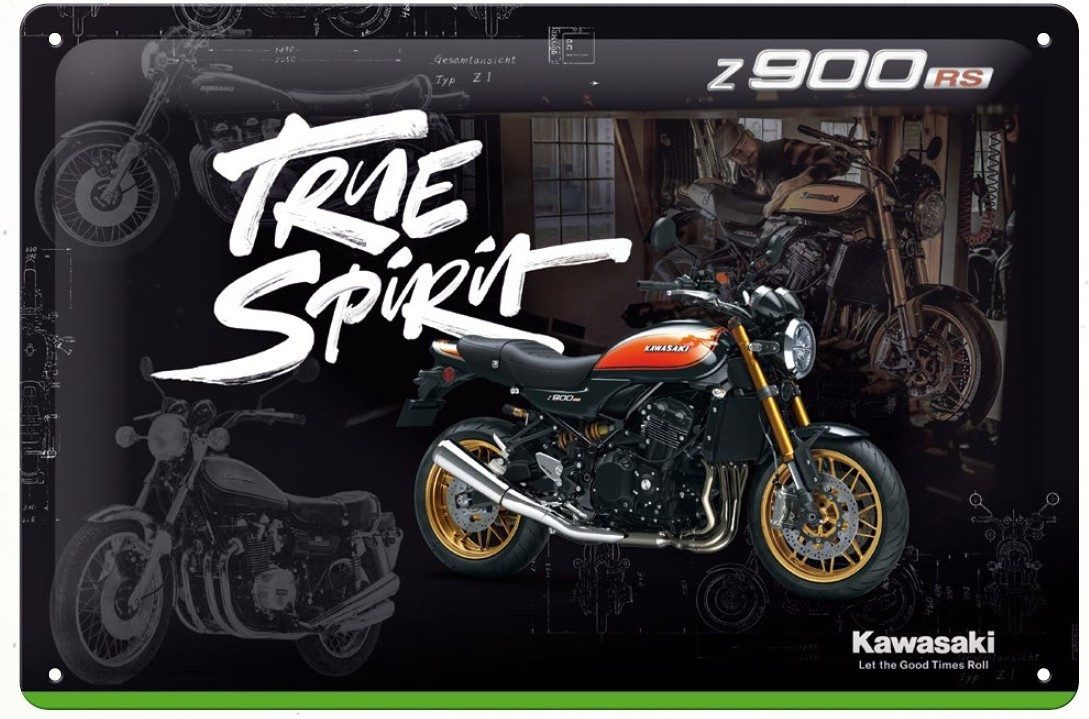 Kawasaki Metallschild Kawasaki Z900RS Parkplatzschild