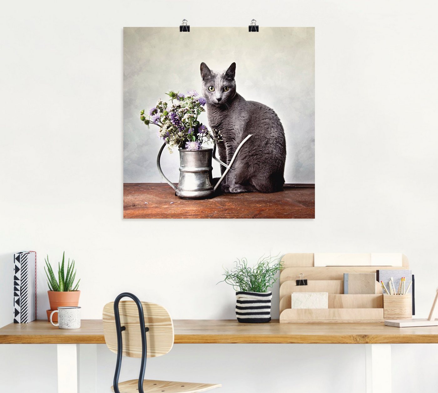 Artland Wandbild »Katze mit Deko«, Haustiere (1 Stück)-HomeTrends