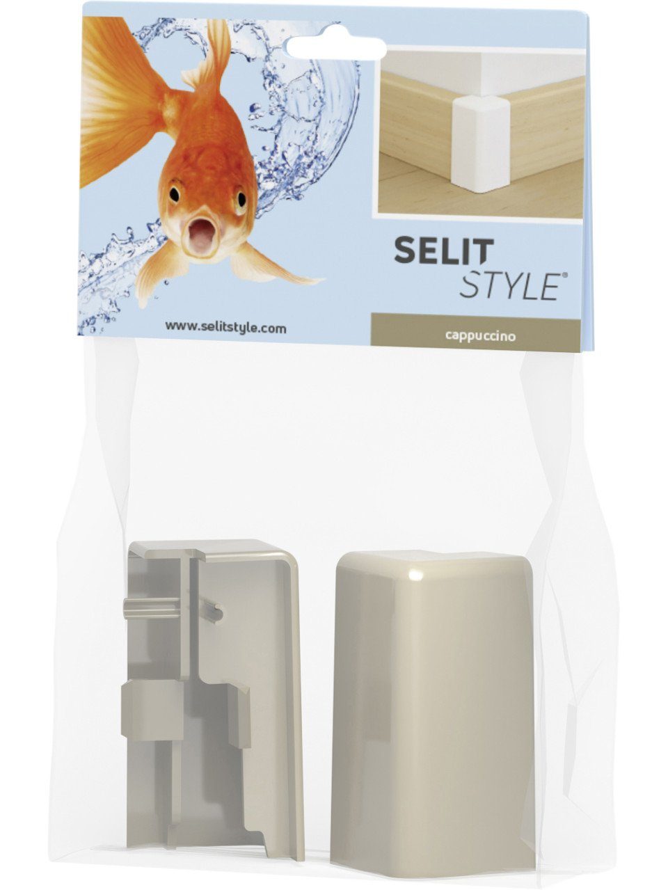 Selit Sockelleiste SELITSTYLE Außenecke capuccino Höhe 50 mm