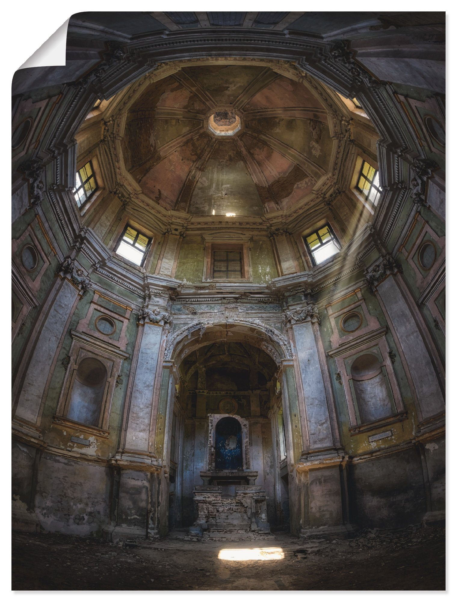Artland Poster Lost Place - marode Kirche - verlassen, Gebäude (1 St), ohne Rahmen