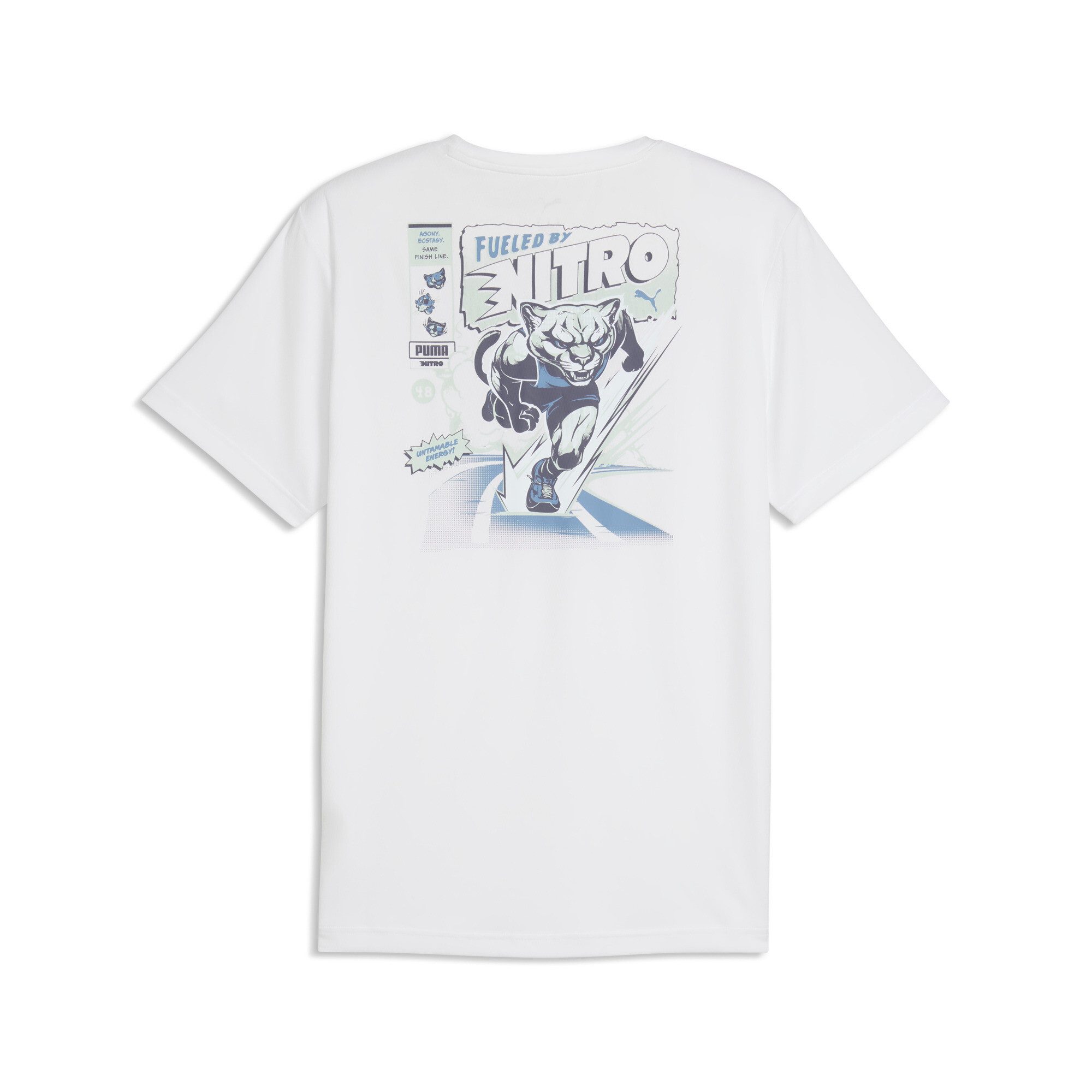 PUMA Laufshirt M RUN NITRO GRAPHIC TEE mit Rundhalsausschnitt, atmungsaktiv, schnelltrocknend