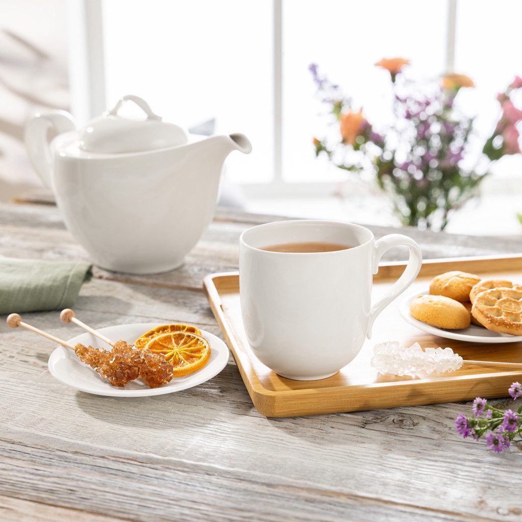 Villeroy & Boch Teekanne New Cottage Basic Teekanne, (1-St), Premium Porcelain, mikrow.- & spülm.sicher, Made in Germany