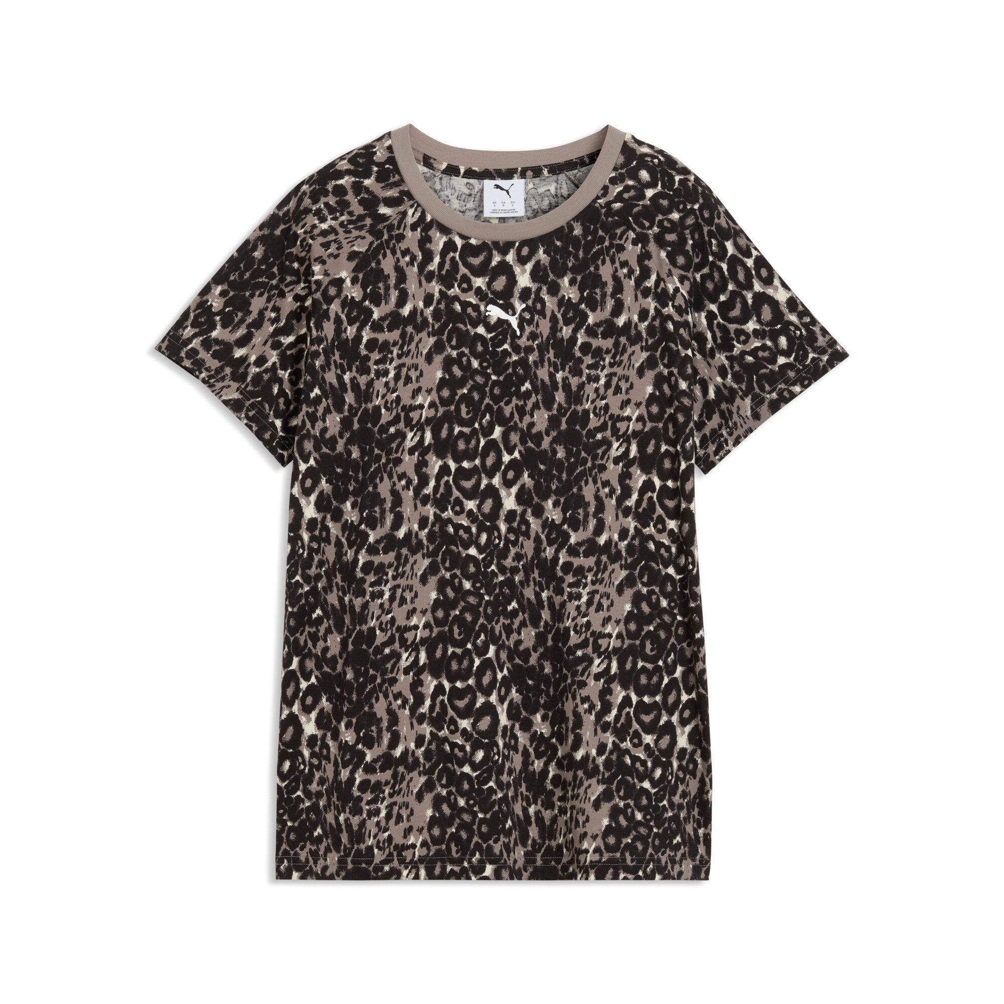 PUMA T-Shirt GRAPHICS ANIMAL STANDARD AOP TEE für Erwachsene, mit sportlichem Stil, kurzärmlig, gemusterte Optik