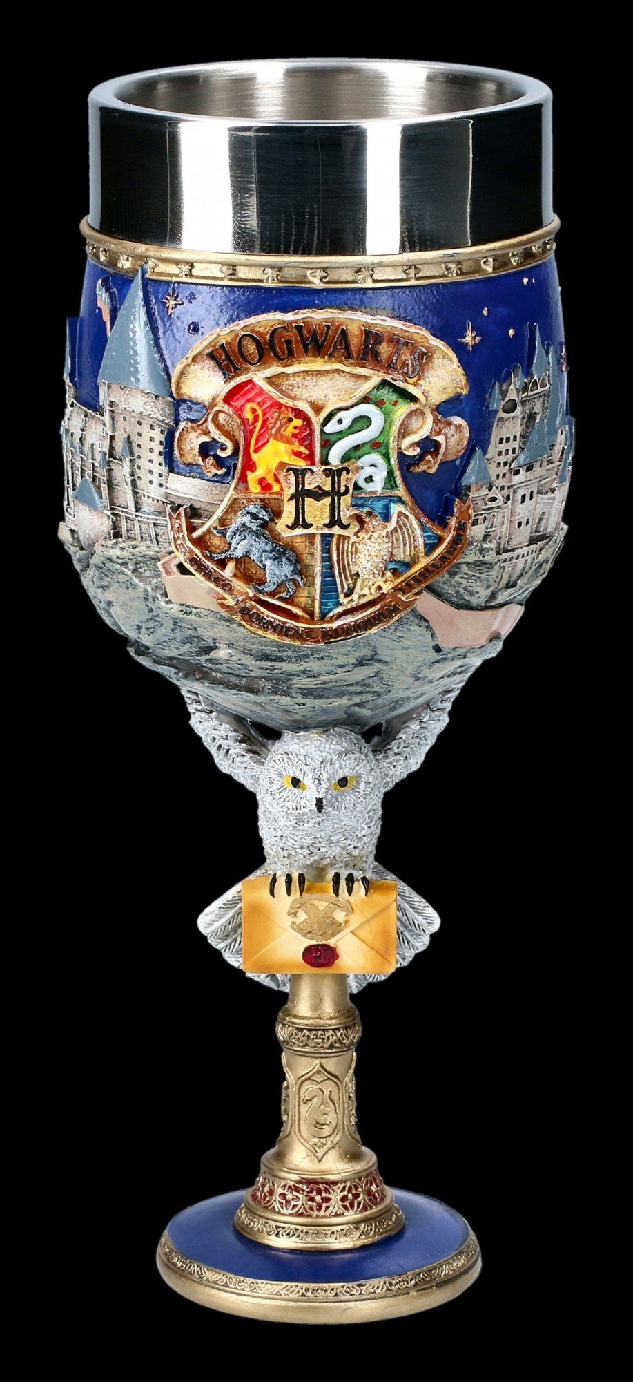 Becher Kunststein Edelstahl Merchandise, Harry - Shop Becher Hogwarts Potter - Kelch Figuren GmbH (Polyresin),