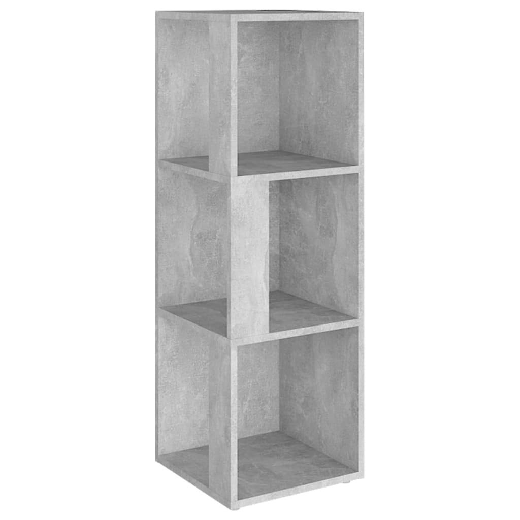 vidaXL Eckregal Eckregale 33 x 33 x 100 cm Engineered wood Betongrau, 1-tlg.