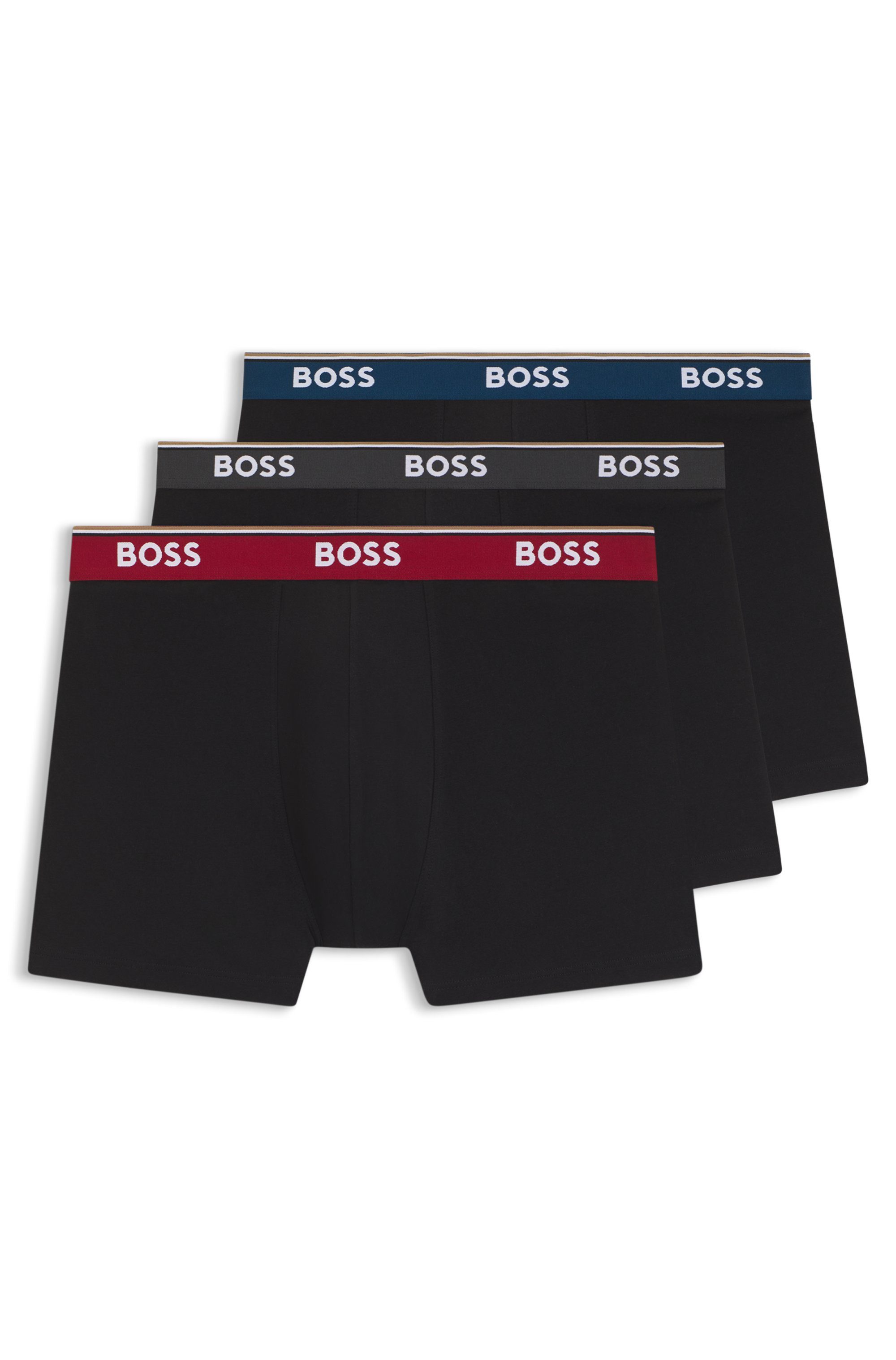 BOSS Boxershorts (Packung, 3-St) aus bequemer Stretch-Baumwolle, körpernah, mittlere Bundhöhe