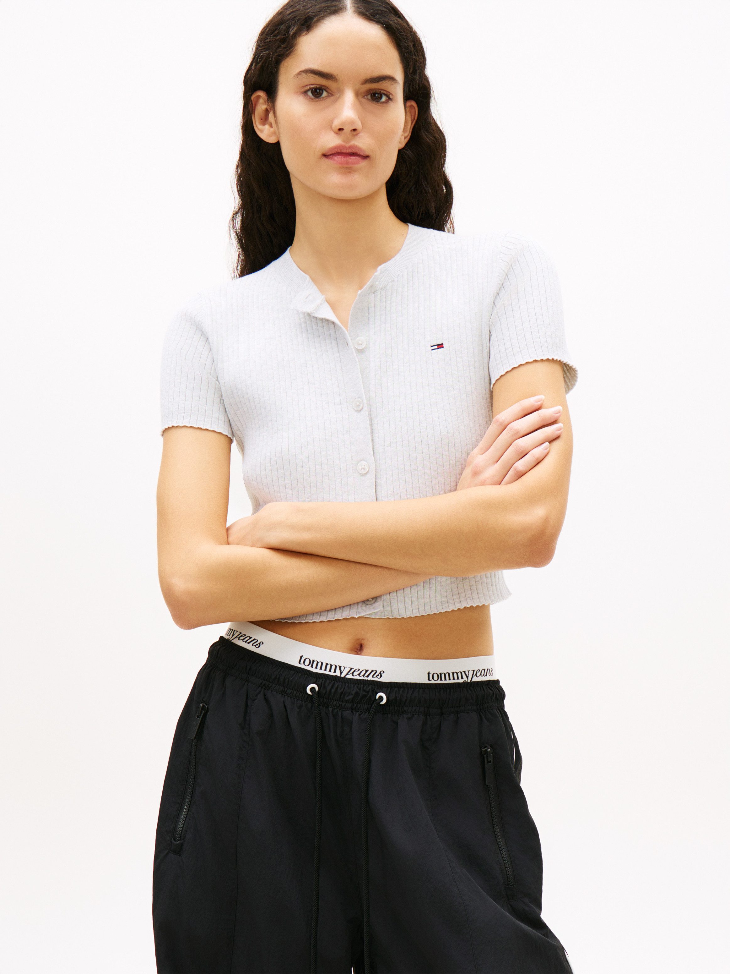 Tommy Jeans Strickjacke TJW ESSENTIAL SS RIB CARDIGAN mit gerippter Struktur