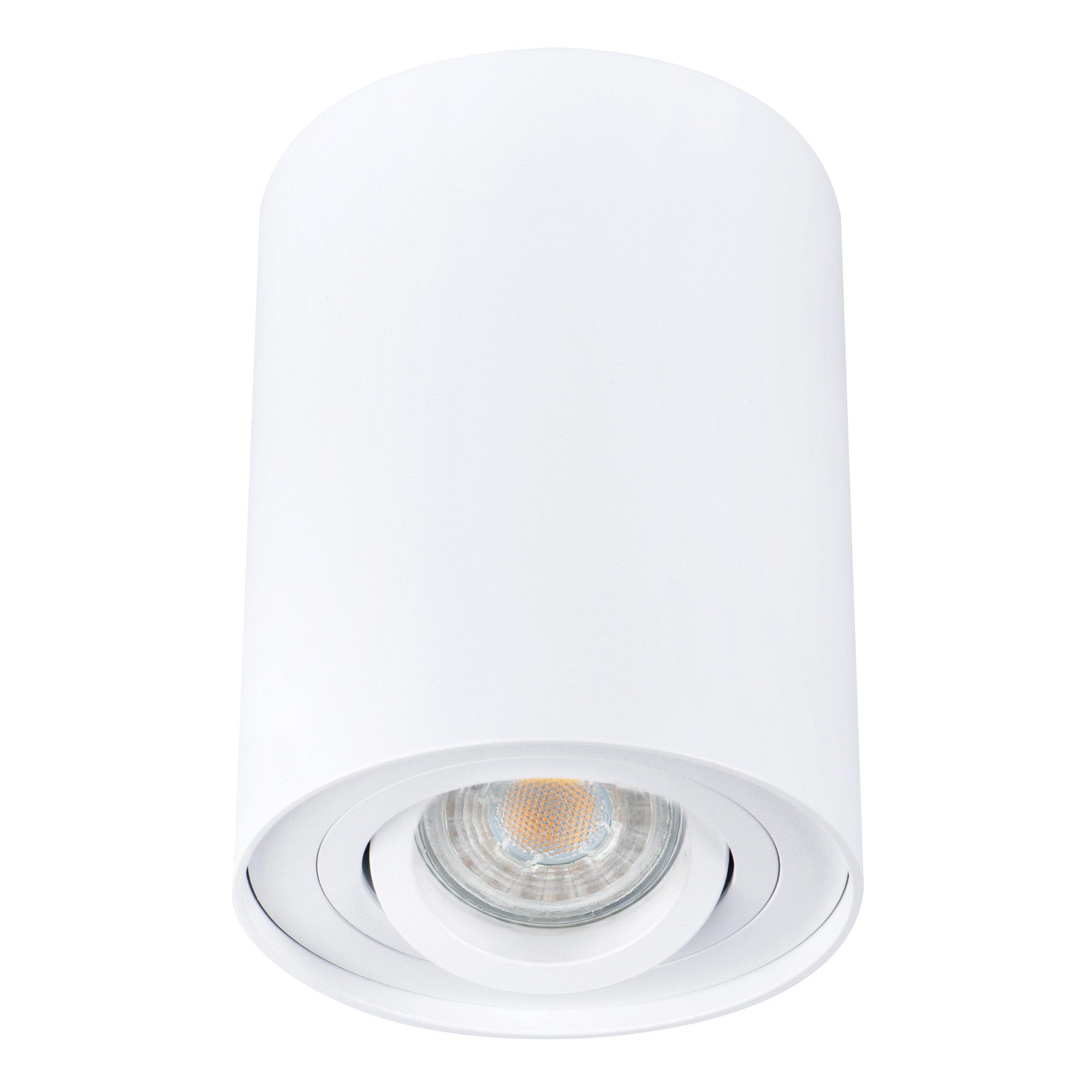 SSC-LUXon LED Aufbaustrahler LED-Aufbau-Spot weiss, BORD DLP-50-W, schwenkbar mit LED Leuchtmittel, Warmweiß