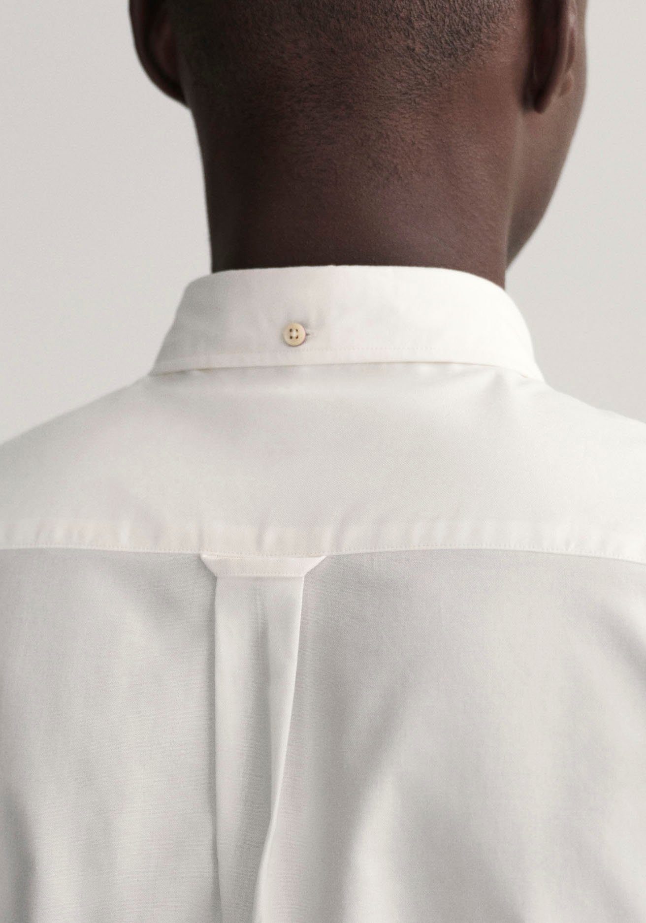 Gant Langarmhemd Oxford mit auf der Logostickerei Brusttasche white