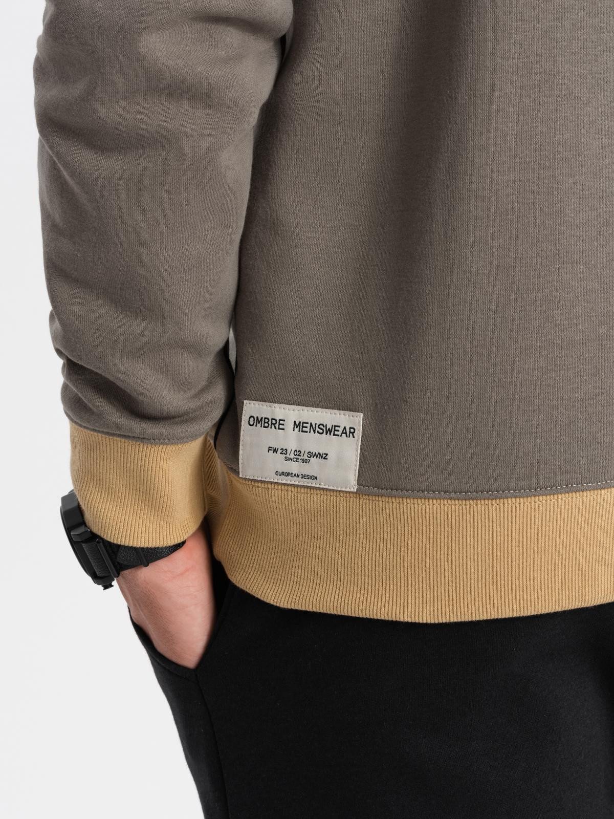OMBRE Sweatshirt Oversize Sweatshirt mit kontrastfarbenen Einsätzen