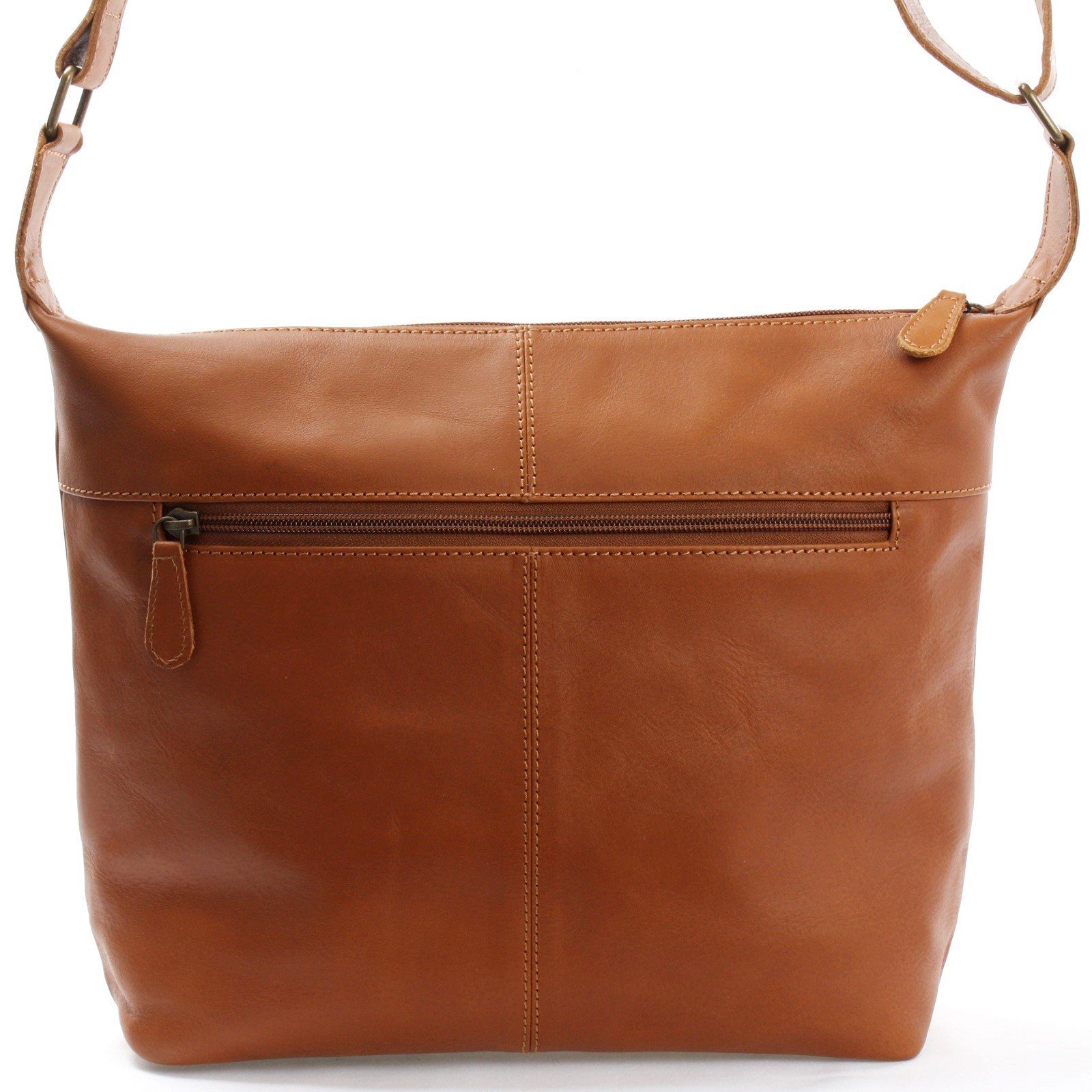 LECONI Umhängetasche Handtasche Beuteltasche Ledertasche Shopper Damentasche Leder LE0064, Echtleder – verstellbarer Schulterriemen – 33×28×10 cm – Bild 3 von 5