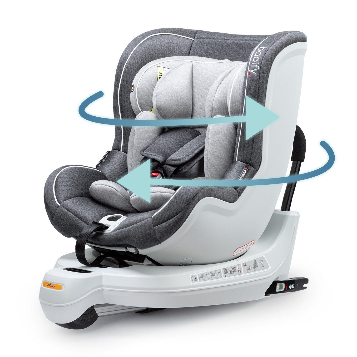 Babify Autokindersitz Swivel 360 Protect Auto-Kindersitz, ab: ab Geburt, bis: 4 Jahre, ab: 2 kg, bis: 18 kg