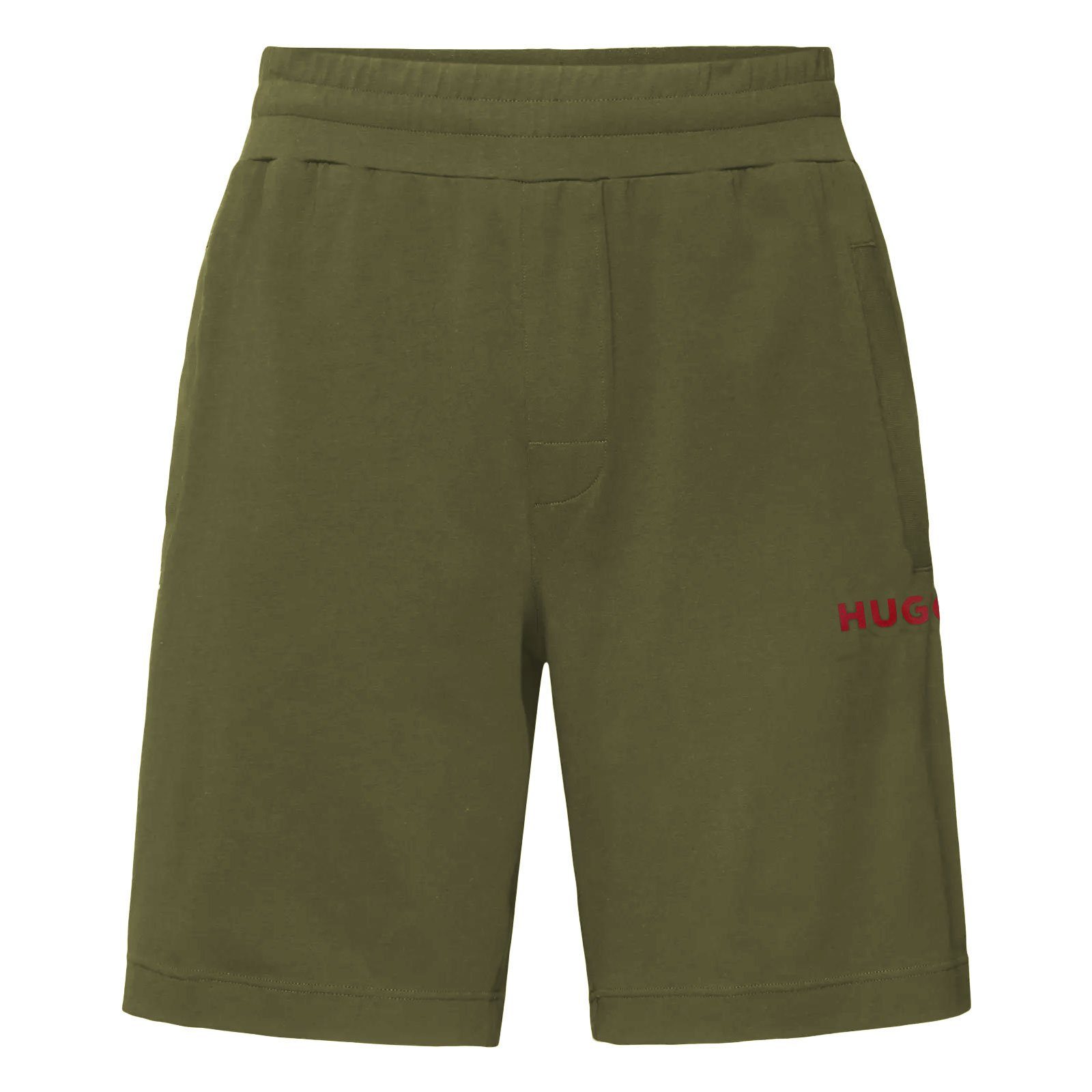 HUGO Shorts Labelled Shorts mit Markenlogo 345 open green
