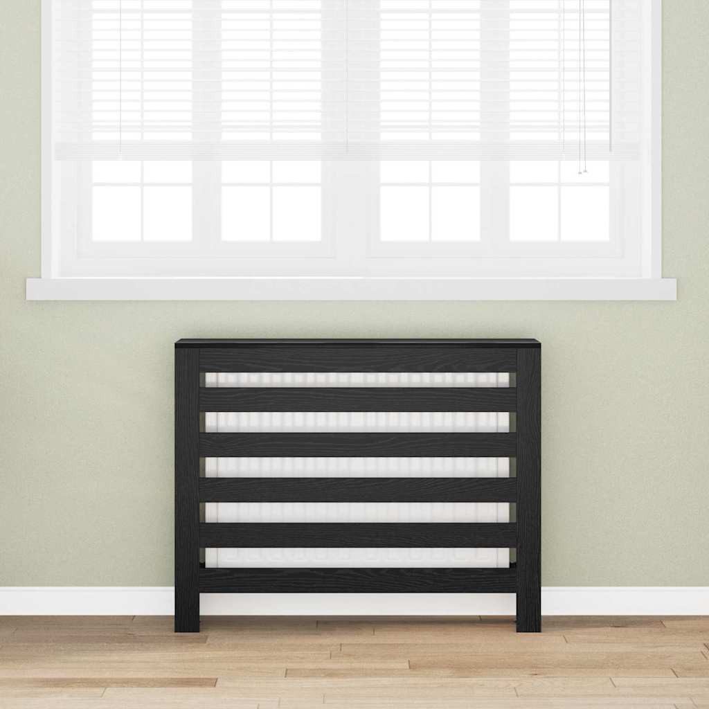 vidaXL Heizungsverkleidung, Heizkörperabdeckung Schwarz Eichen-Optik 104 x 20 x 82 cm