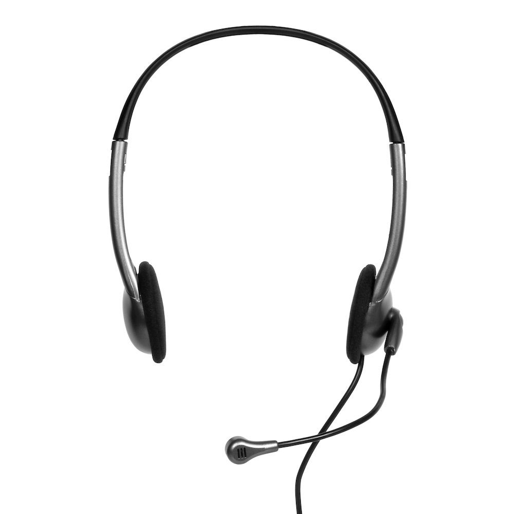 Port Designs Stereokopfhörer, Headset mit Mikrofon, 1,2 m Kabel Headset