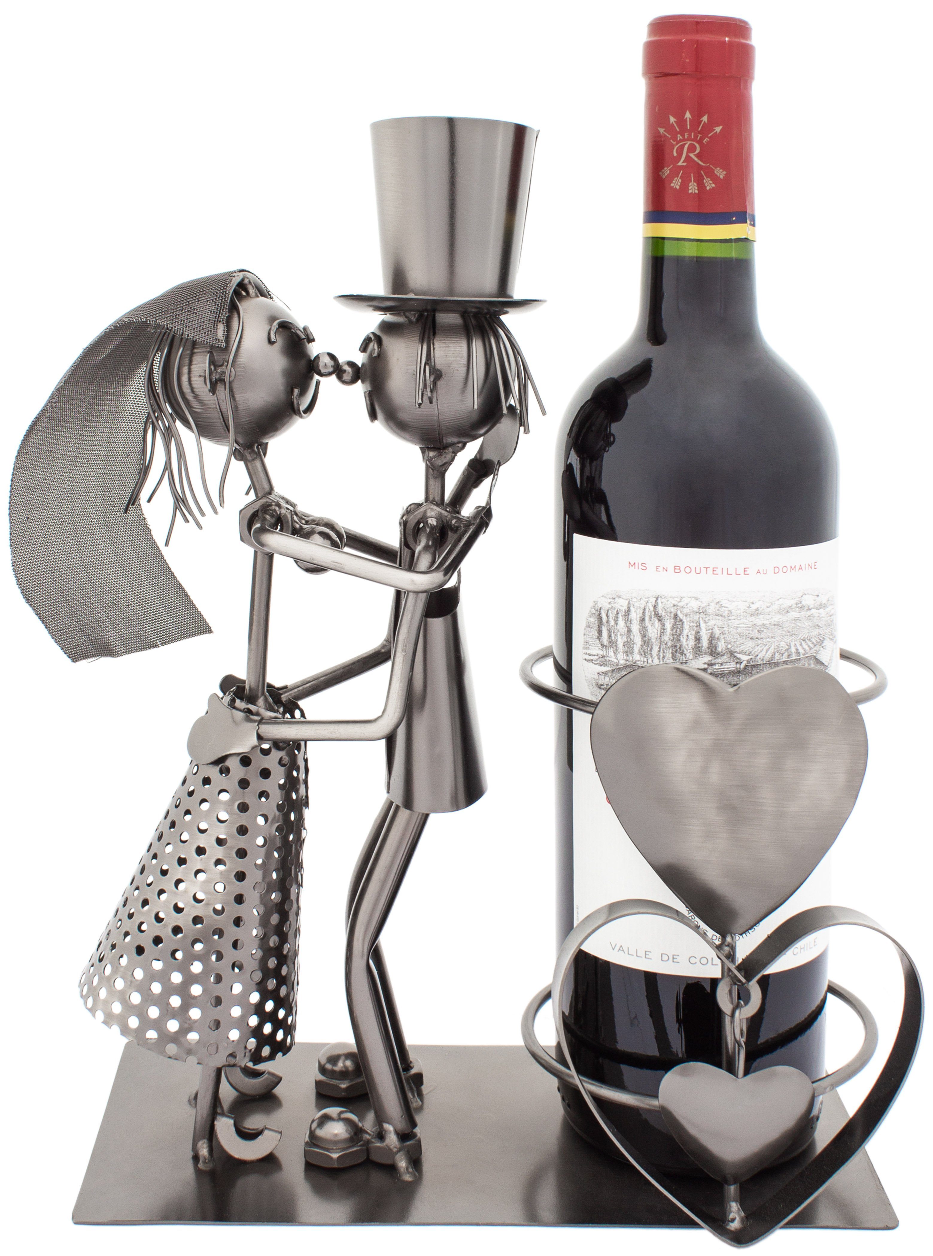 BRUBAKER Weinflaschenhalter Hochzeitspaar Flaschenhalter, (inklusive Grußka günstig online kaufen