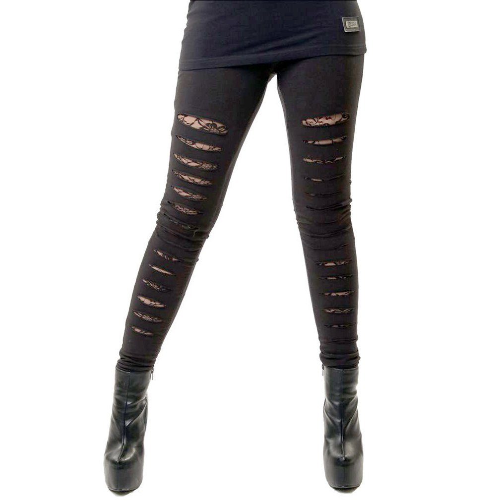 Vixxsin Leggings Slasher Gothic Lace Panel günstig online kaufen
