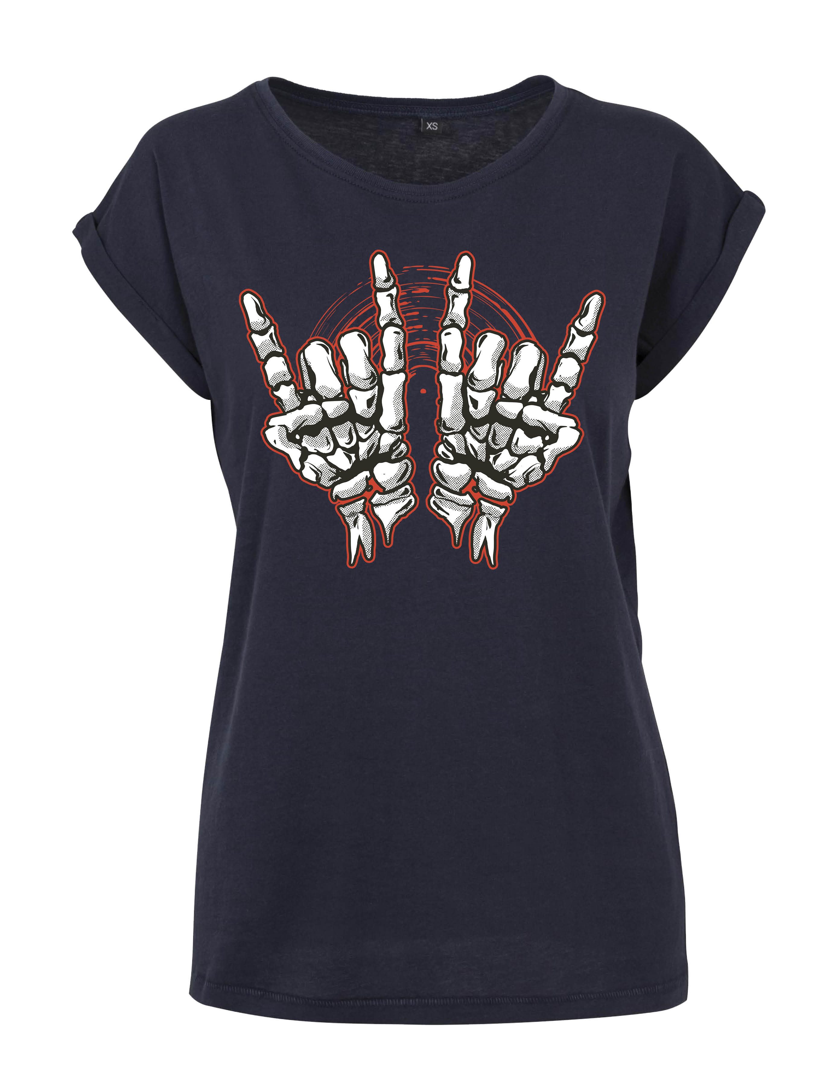 Youth Designz Print-Shirt "Skelett Hand Rock" günstig online kaufen