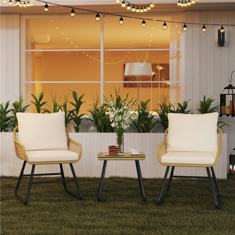 Yaheetech Balkonset Gartenmöbel-Set, Gartenlounge-Set mit 2 günstig online kaufen