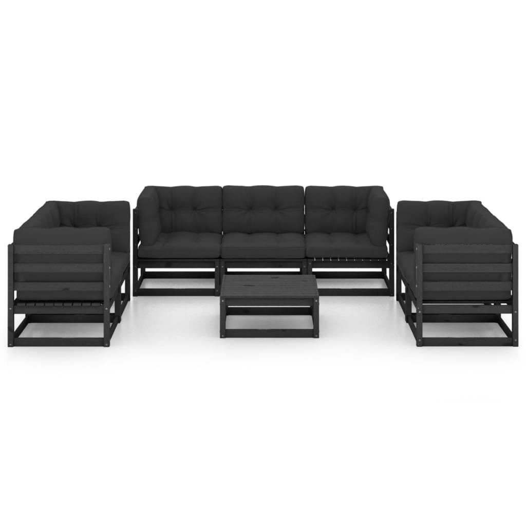 Kiefer vidaXL Garten-Lounge-Set Gartenlounge-Set 8-tlg. (1-tlg) Massivholz, mit Kissen