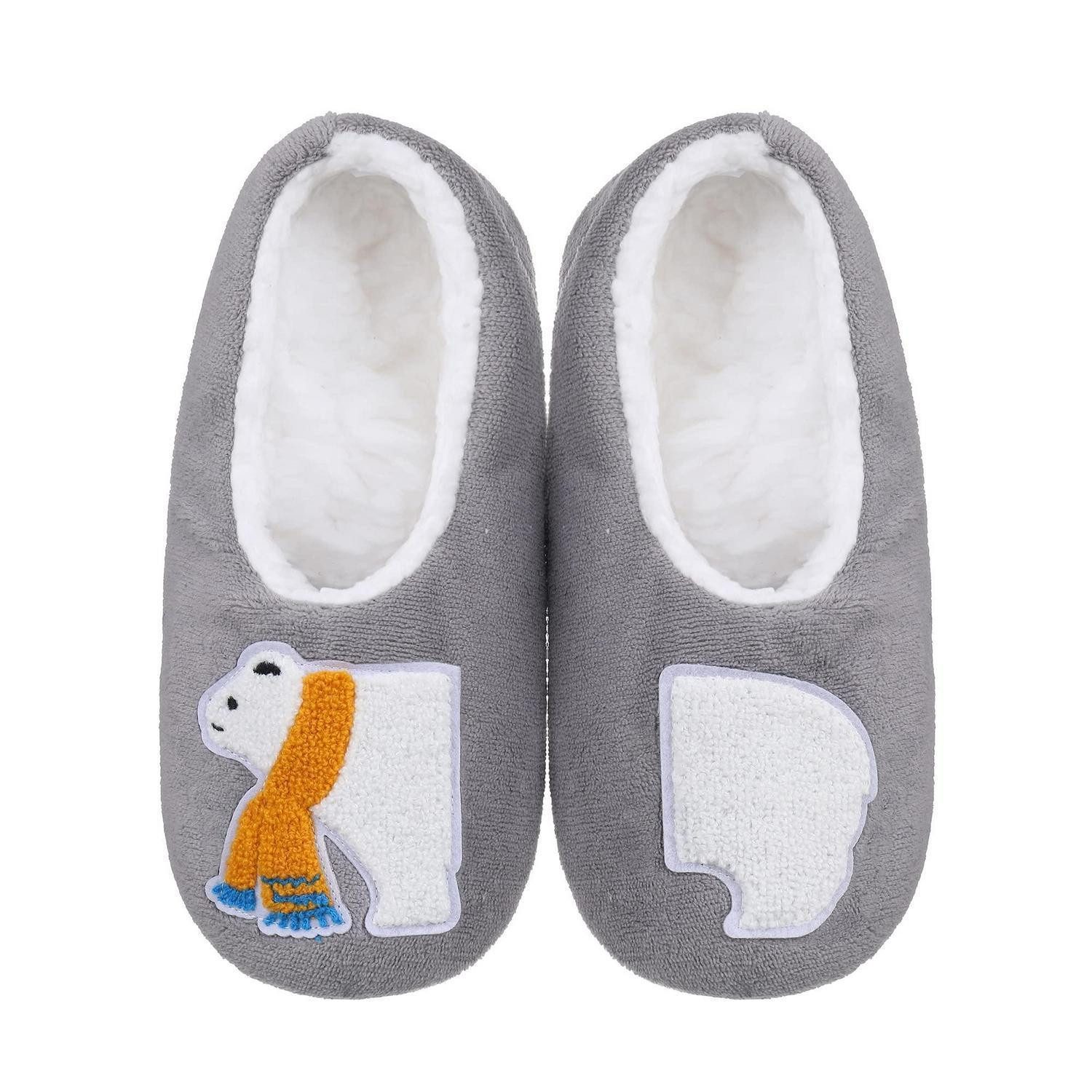 LuxusKollektion Kuschelsocken Hüttensocken Damen 39/40 Grey warm rutschfest