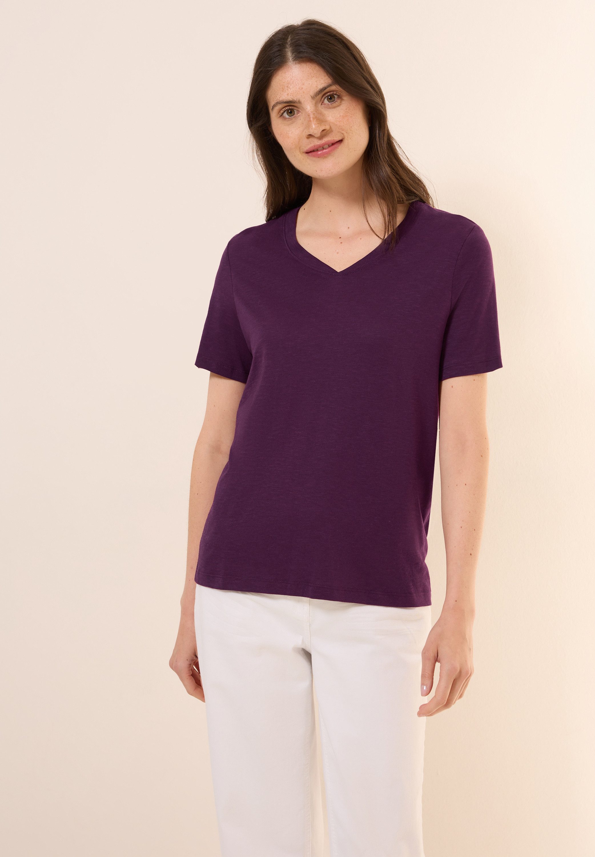 CECIL T-Shirt mit V-Ausschnitt