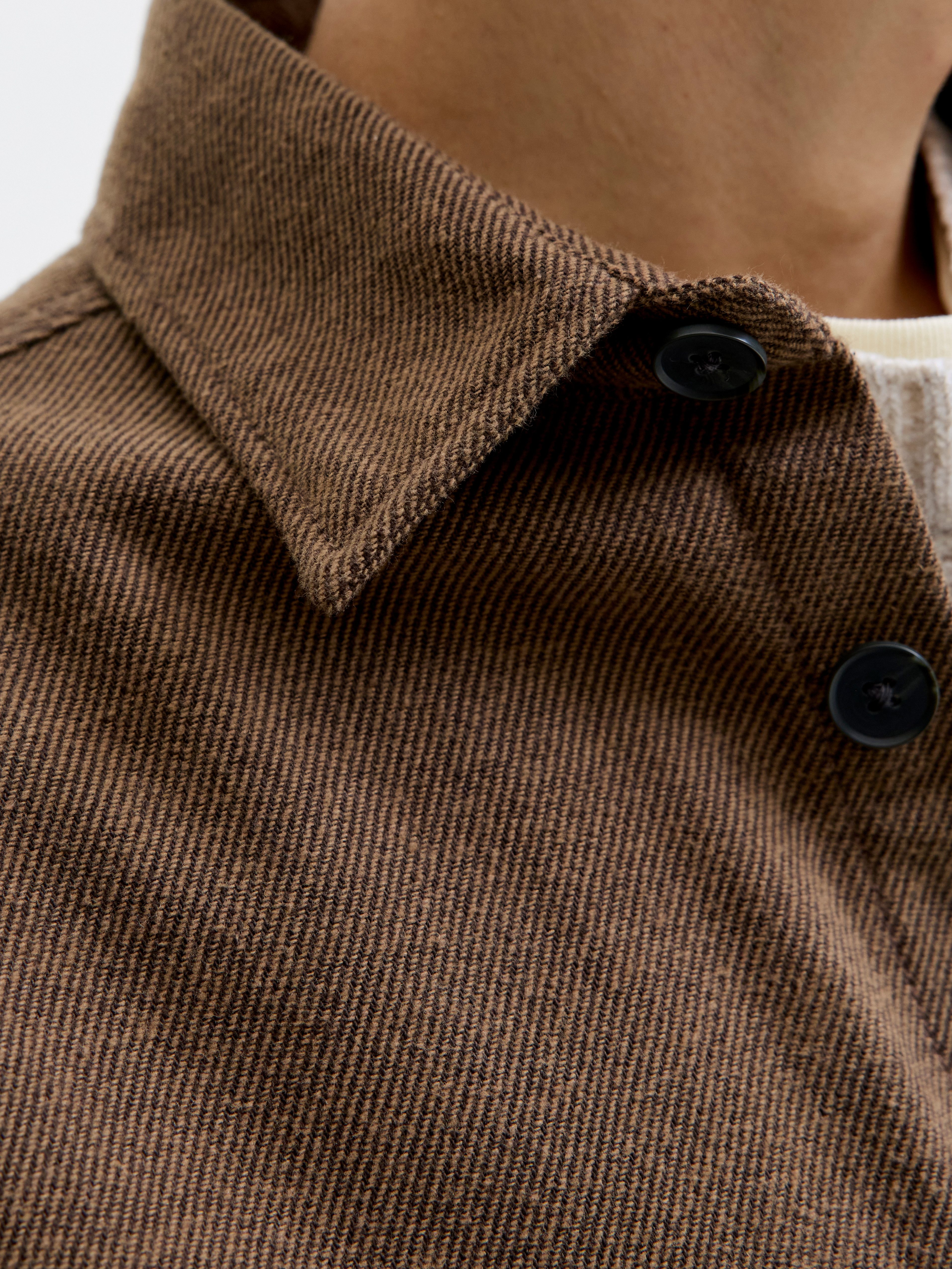 Jack & Jones Langarmhemd JPRRAYLE MELANGE SOLID L/S OVERSHIRT SN