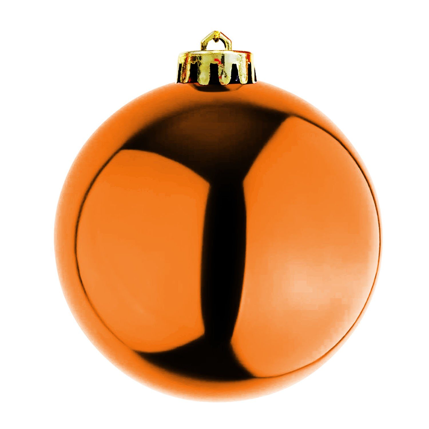 Mojawo Weihnachtsbaumklammer XXL Weihnachtsbaumkugeln Dekokugel Christbaumkugeln Orange Ø 20cm