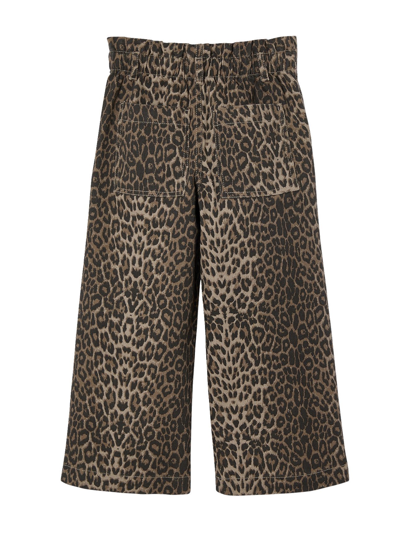 vertbaudet Paperbag-Hose Weite Mädchen Paperbag-Hose mit Leopardenmuster – Bild 2 von 5
