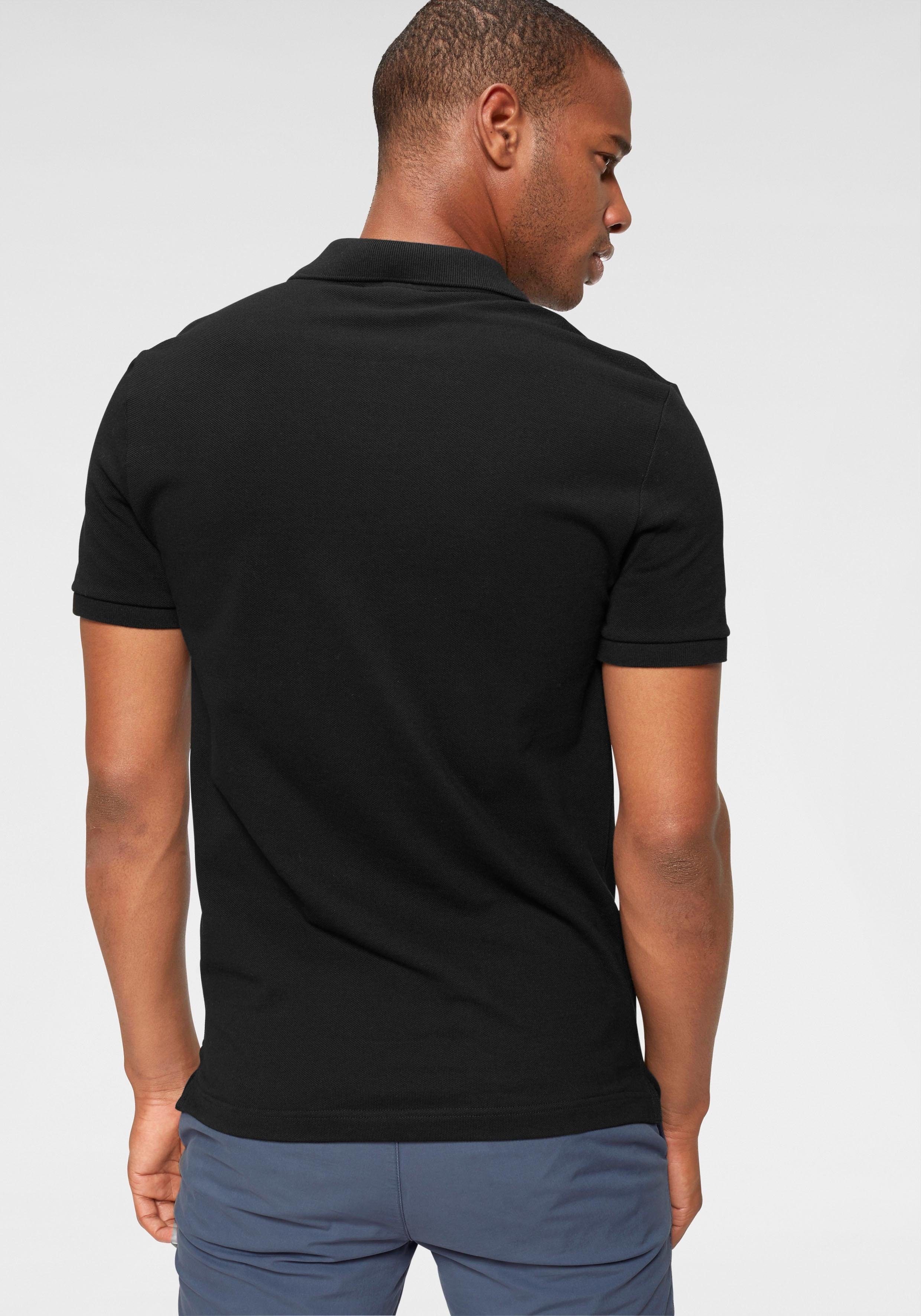 Lacoste schwarz mit Logostickerei (1-tlg) Poloshirt