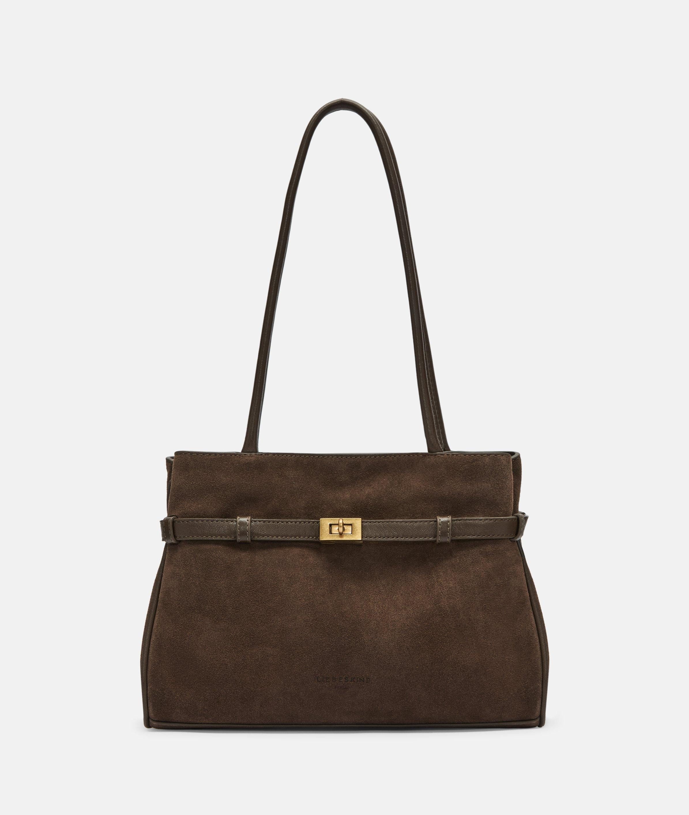 Liebeskind Berlin Schultertasche Satchel, Handliche Tasche aus Veloursleder günstig online kaufen