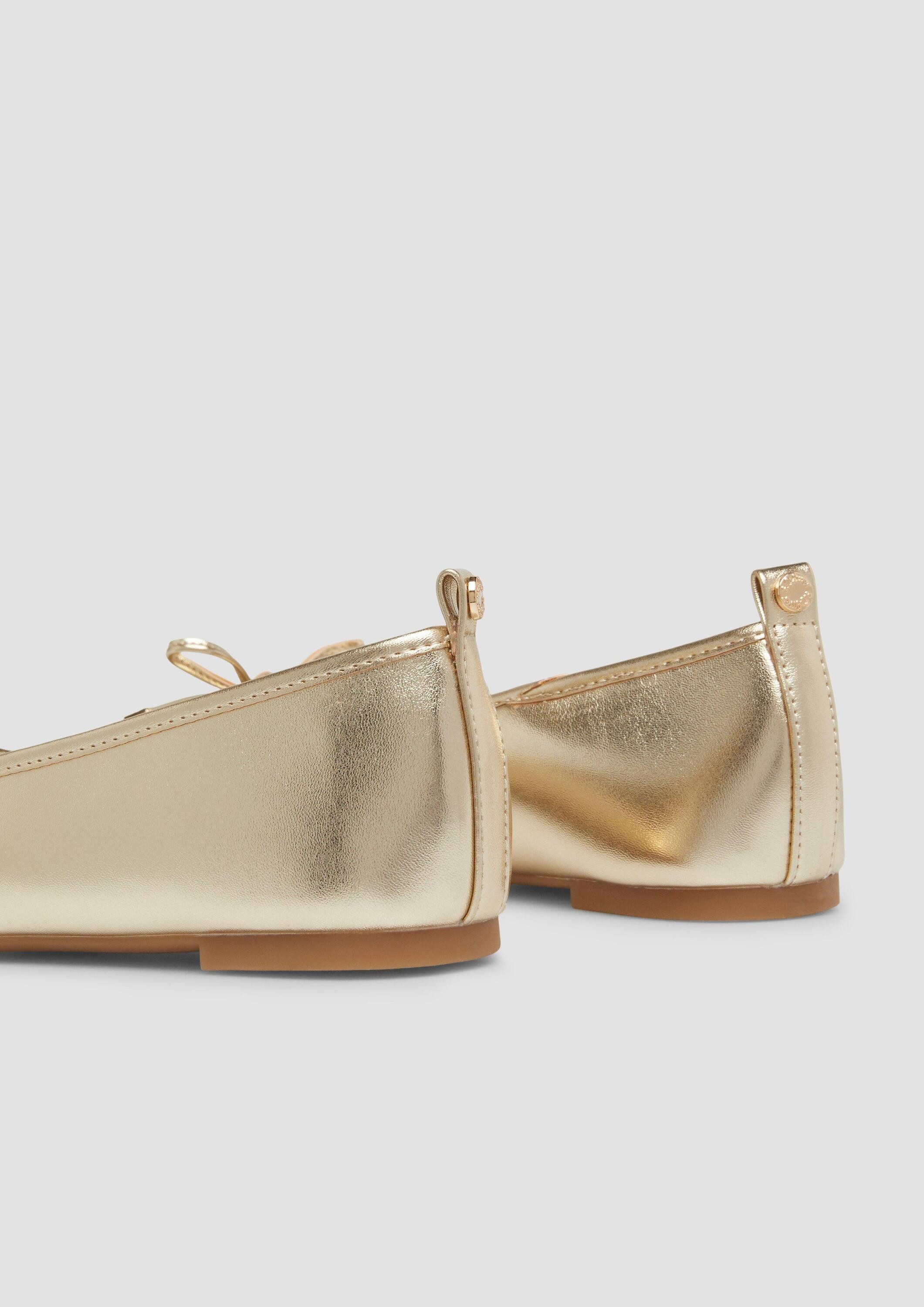 s.Oliver Ballerinas Ballerina Ballerinas mit Schleife und Leo-Print günstig online kaufen