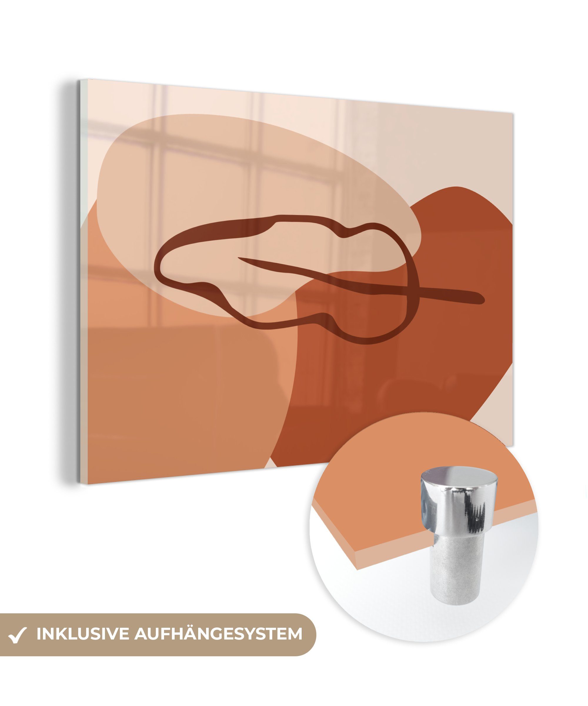 MuchoWow Acrylglasbild Sommer - Blatt - Einfach, (1 St), Acrylglasbilder Wohnzimmer & Schlafzimmer
