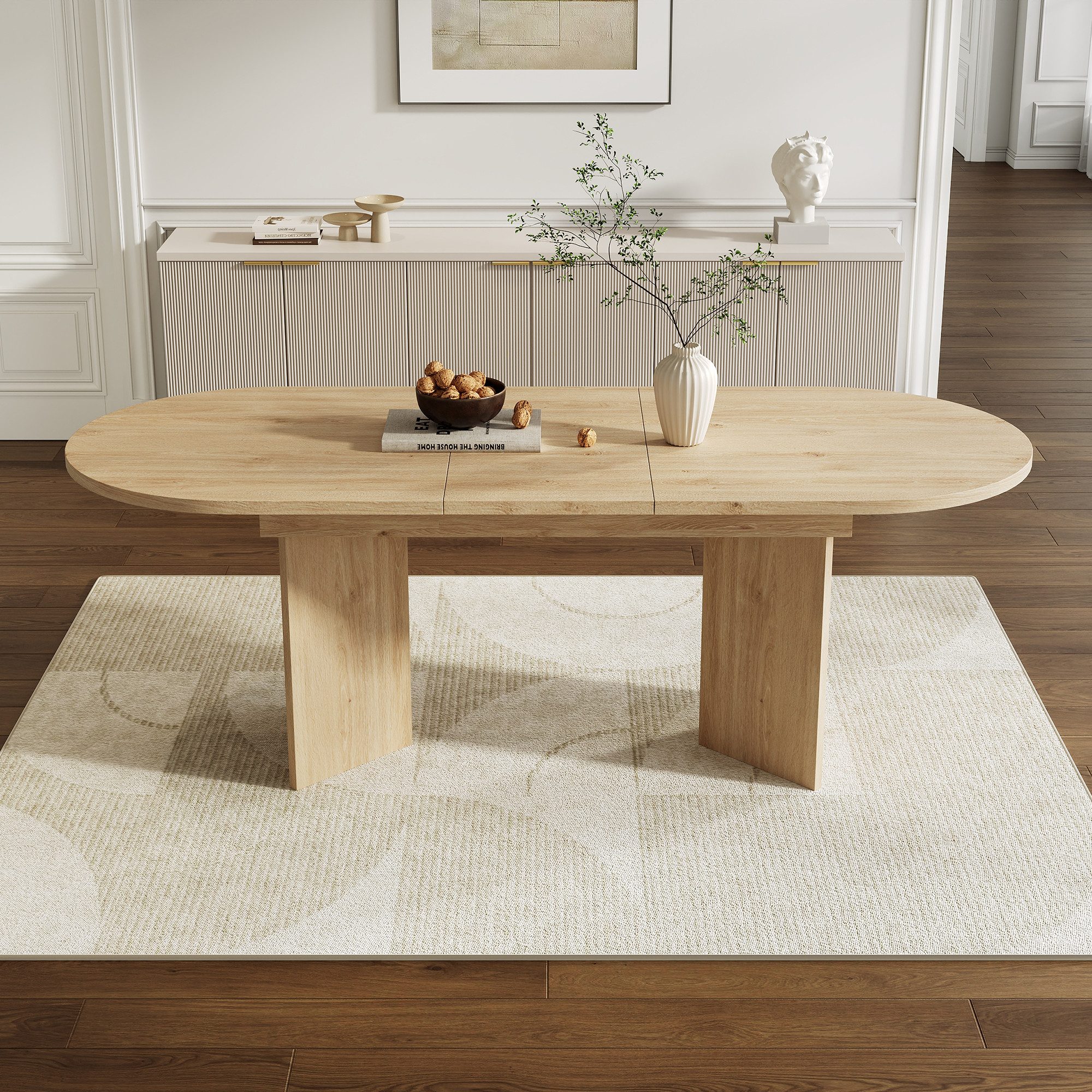 Flieks Esstisch (Länge 140-180/T90/H75 cm, 1-St., 1 Tisch), ausziehbarer Kü günstig online kaufen