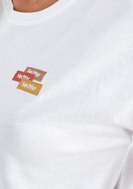 HECHTER PARIS T-Shirt mit dezenter Logostickerei auf der Brust